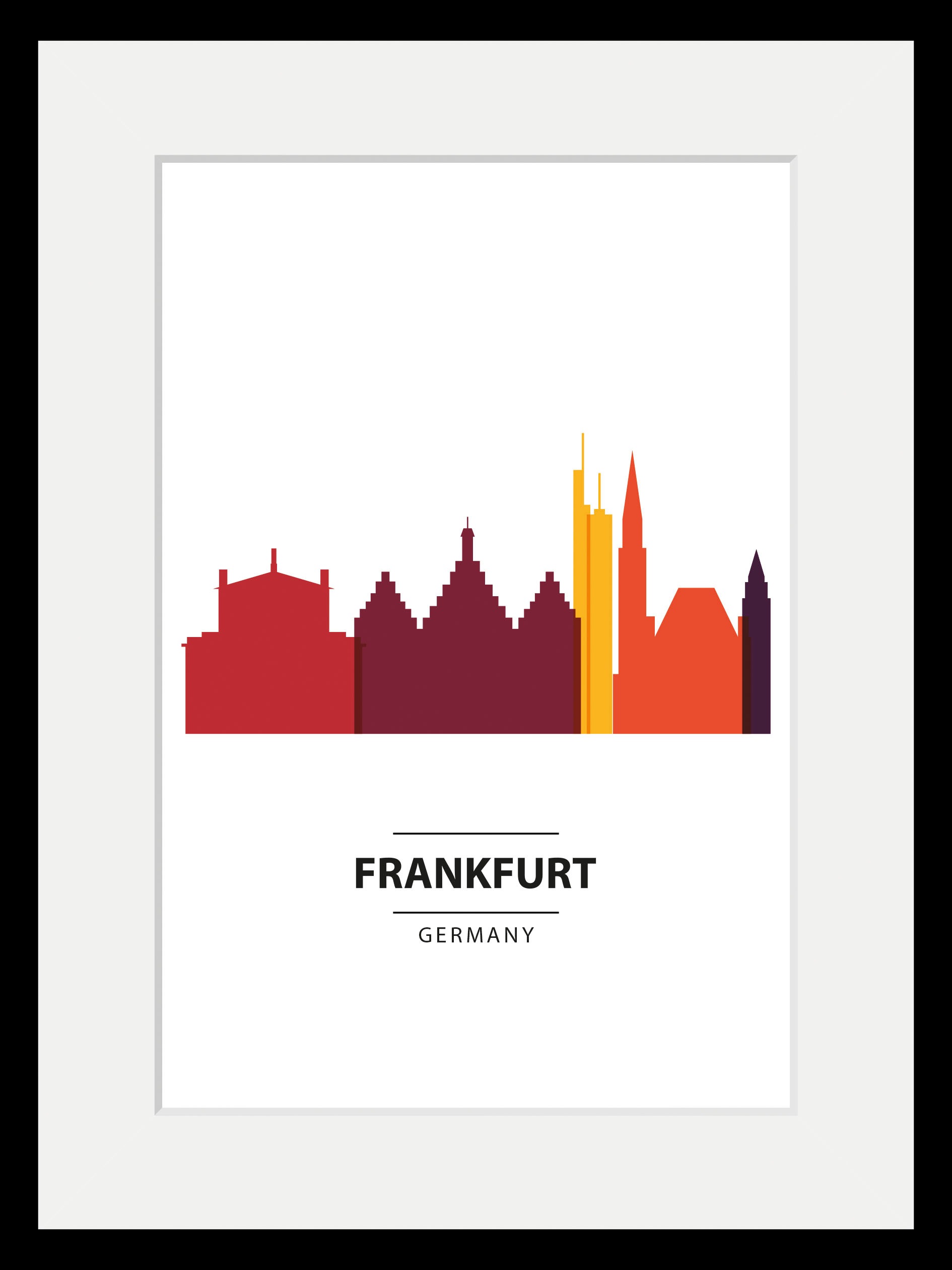 queence Bild »Frankfurt Color Splash«, Städte-Stadt-Deutschland-Gebäude-Fra günstig online kaufen