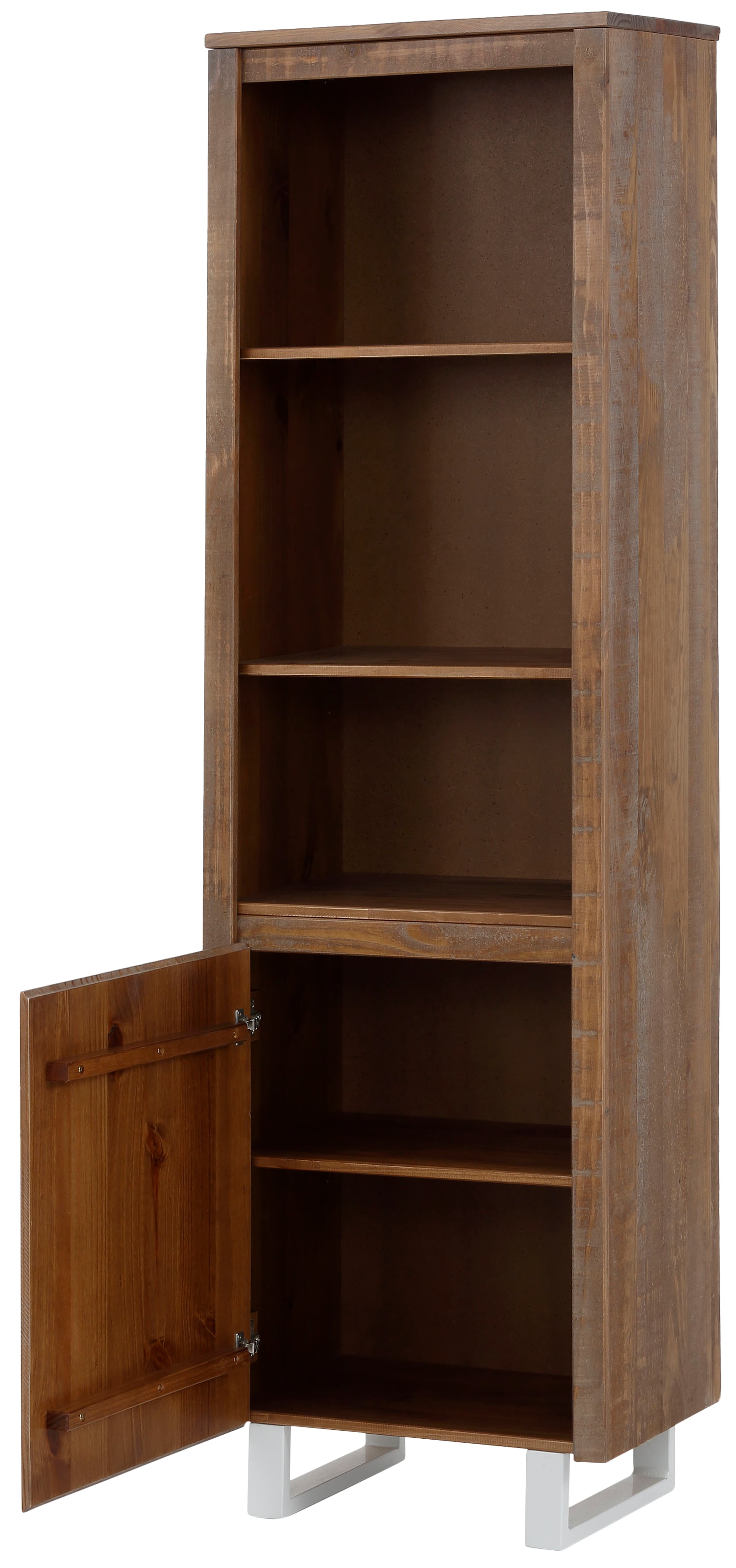 Home affaire Bücherregal »Lagos«, aus schönem massivem Kiefernholz, grifflos, Breite 55 cm