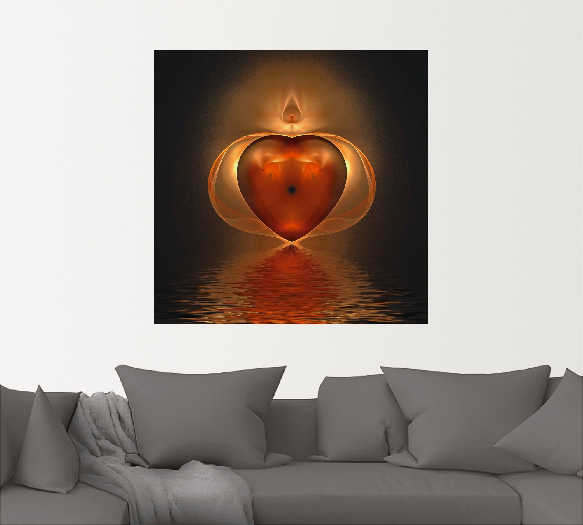 Artland Wandbild »Herz«, Herzen, (1 St.), als Leinwandbild, Wandaufkleber oder Poster in versch. Größen