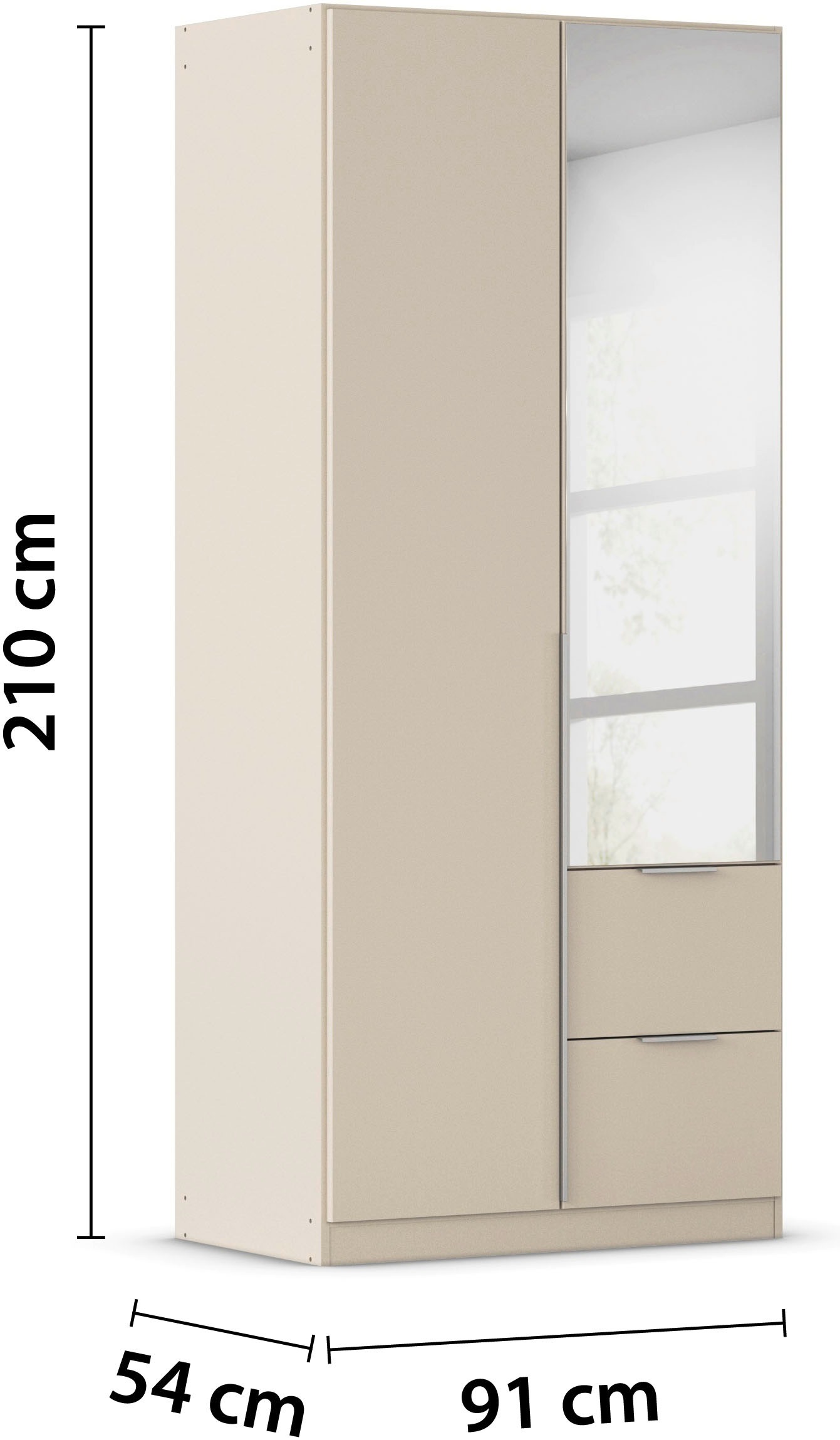 rauch Drehtürenschrank »Kleiderschrank Schrank Garderobe AGORDO mit Dekor- oder Hochglanzfront«, mit Außenschubkästen, in 6 Breiten und 2 Höhen MADE IN GERMANY