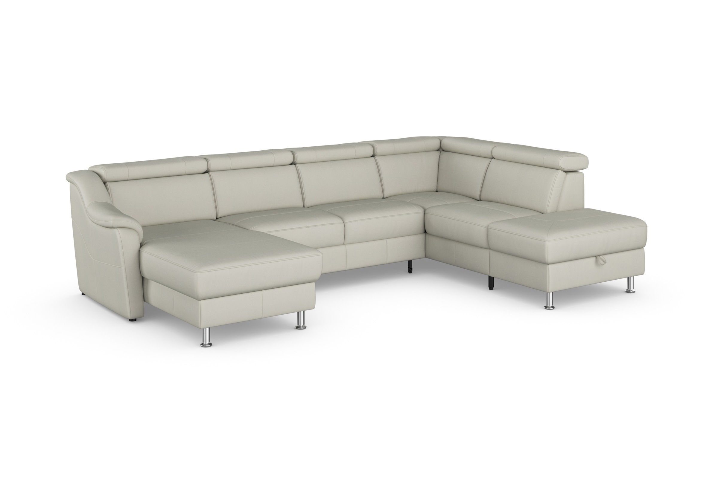 sit&more Wohnlandschaft »Freetown U-Form«, Kopfteilverstellung und Federkern, wahlweise mit Bettfunktion
