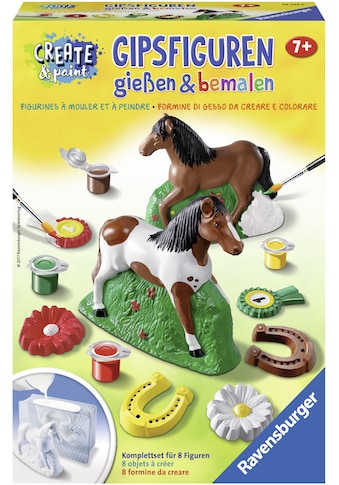 Ravensburger Kreativset »Create & Paint, Pferd«, (Set), Gipsfiguren können gegossen... kaufen
