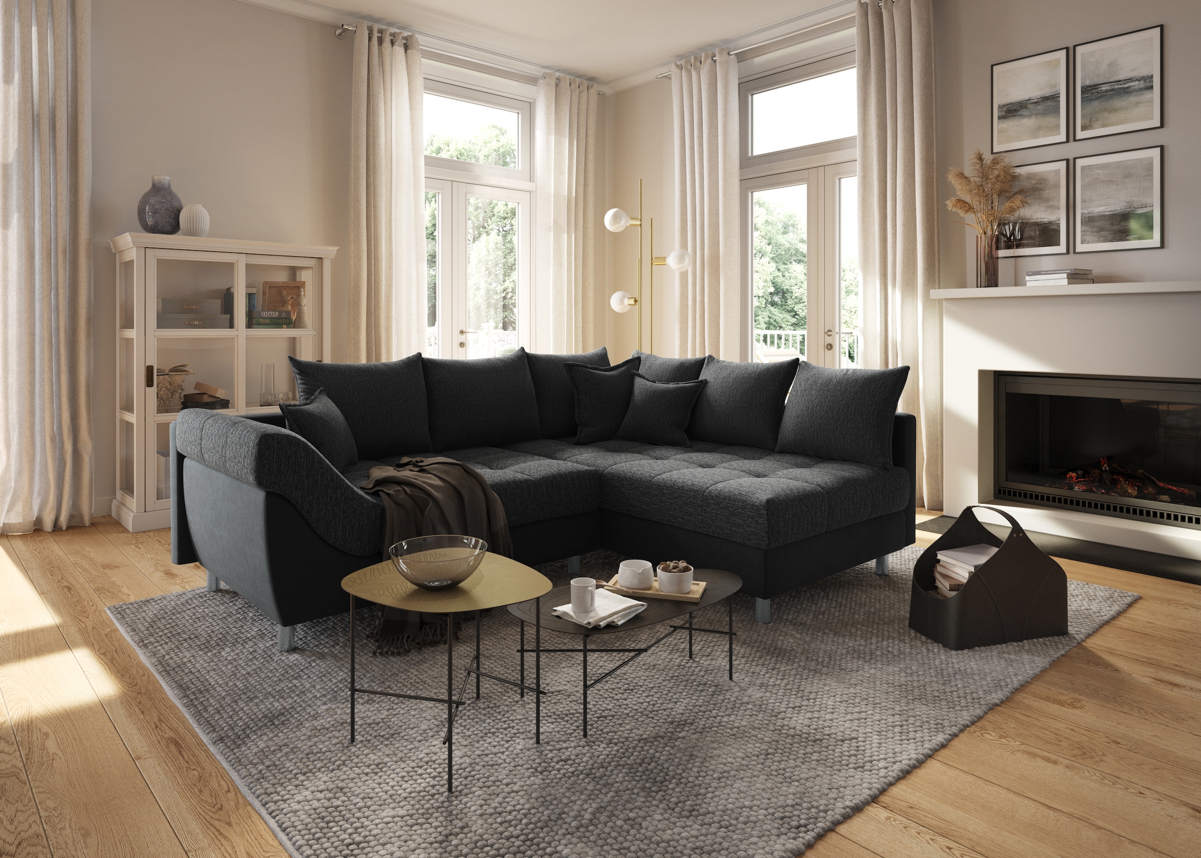 COLLECTION AB Ecksofa »Innsbruck L-Form« inklusive Federkern, Recamiere lin günstig online kaufen