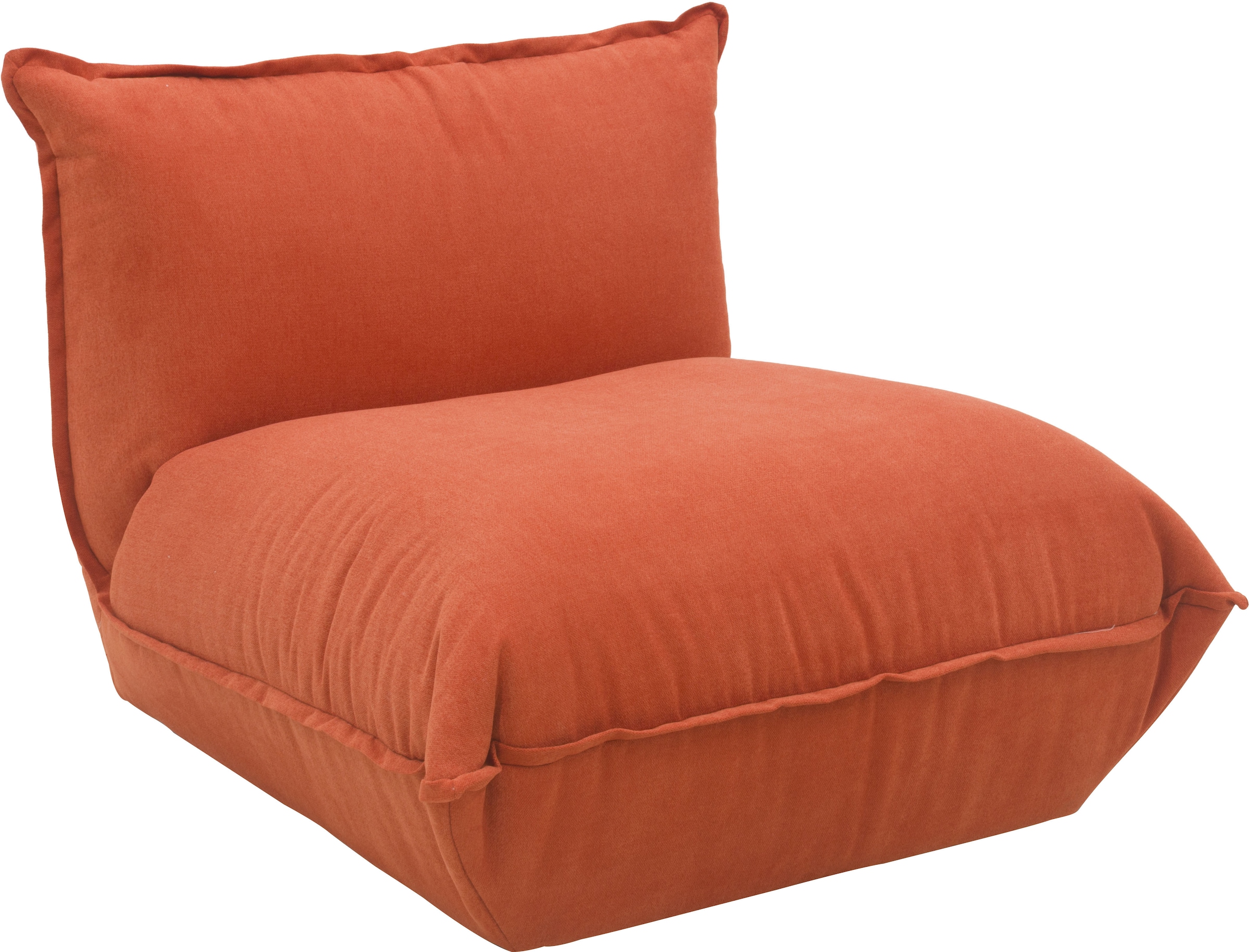 DOMO collection Sessel »Nantes Loungesessel, Wohlfühlsessel«, hochwertig gepolstert mit Federkern, Struktur weich, orange