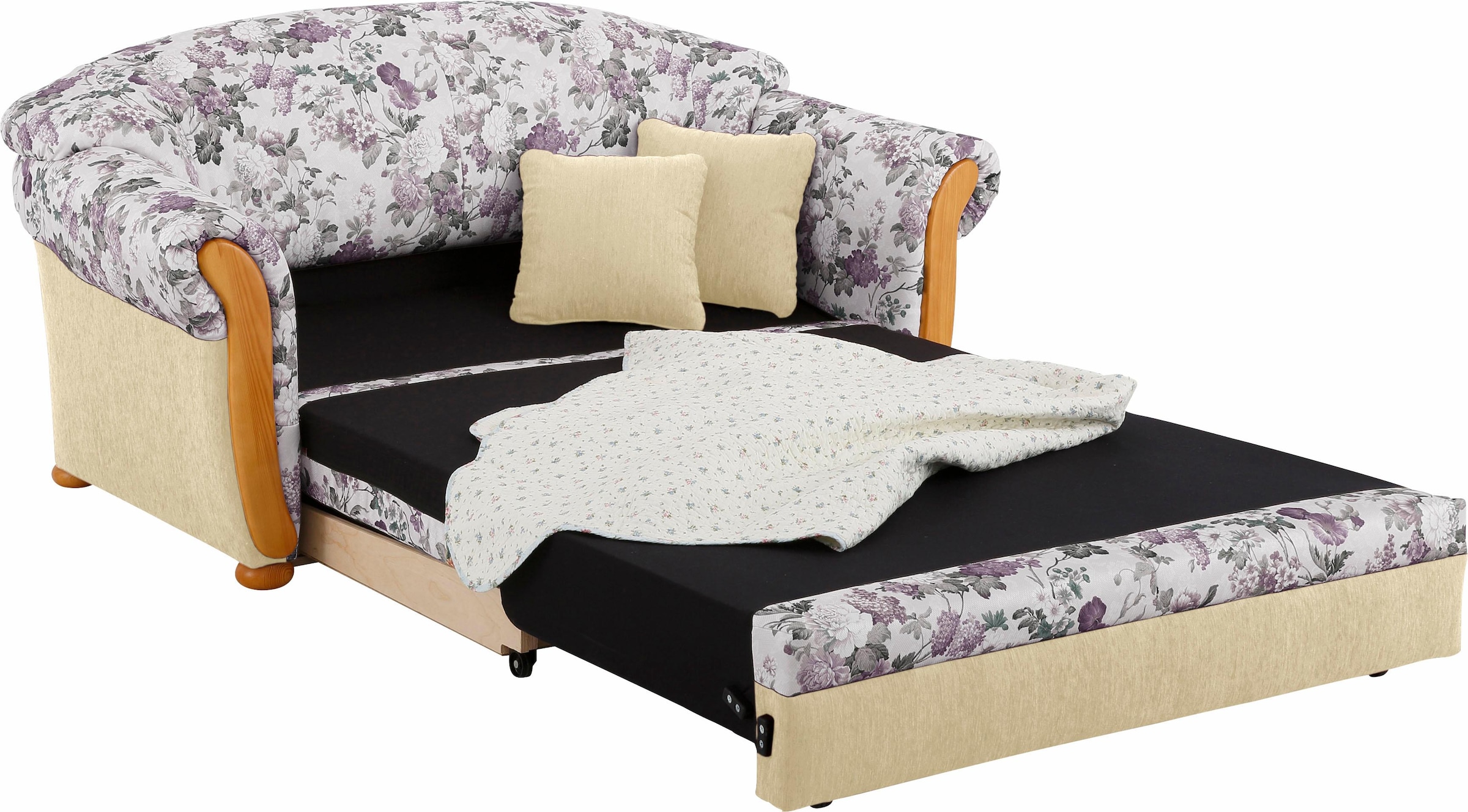 Home affaire 2-Sitzer »Milano, Schlafsofa im Landhaus-Stil, bequem, Liegefläche 188/124cm«, mit Bettfunktion