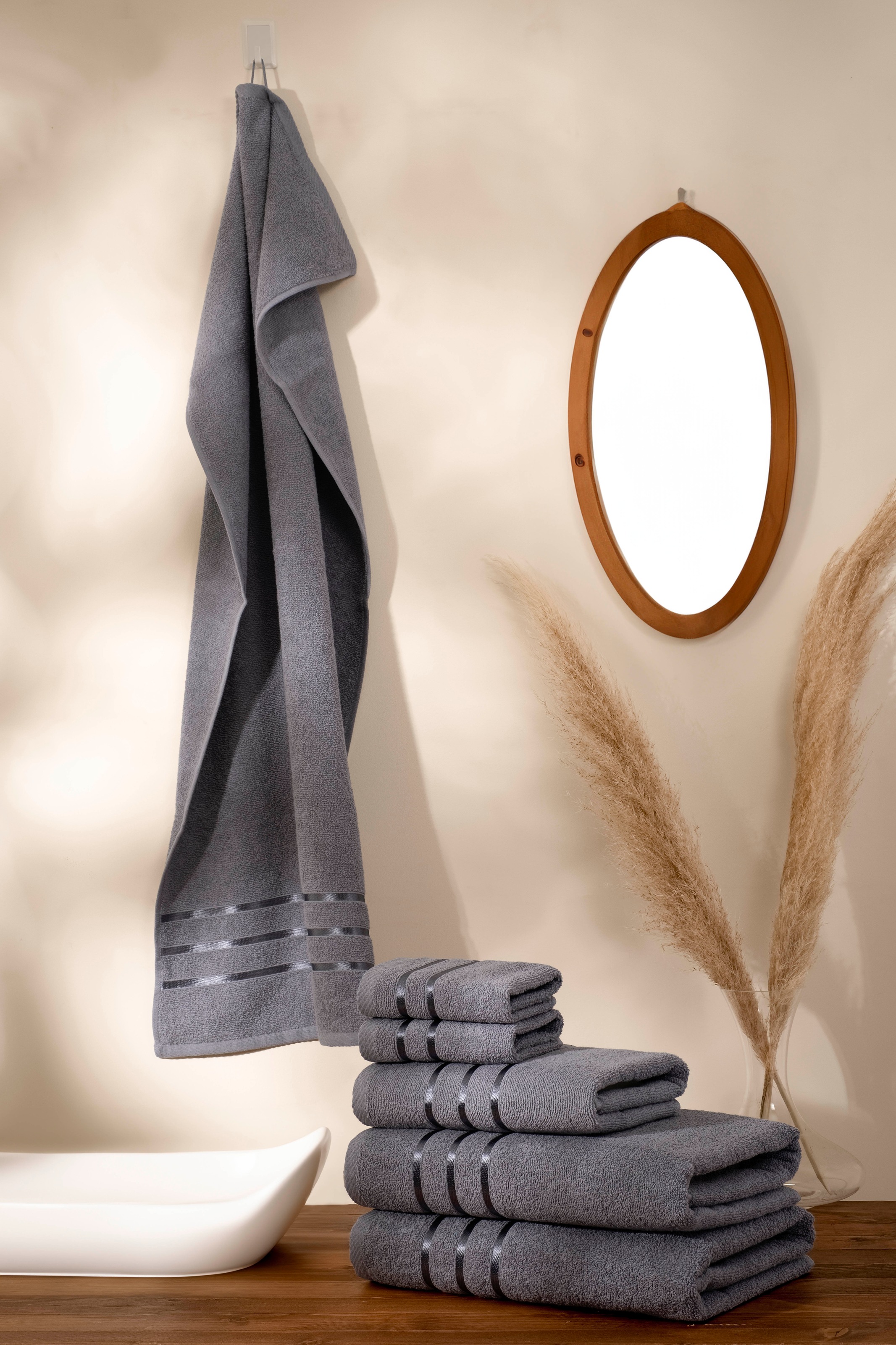 Bruno Banani Handtuch Set »Clement, Duschtücher, Handtücher, Seiftücher«, S günstig online kaufen