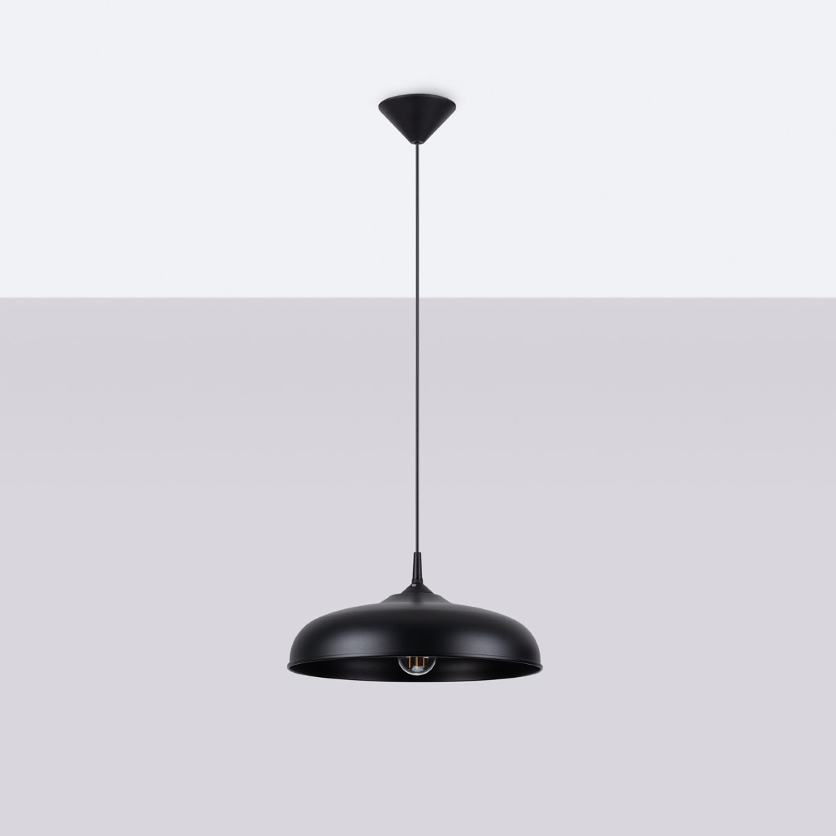 SOLLUX lighting Pendelleuchte »Pendelleuchte GINA Schwarz«, 1 flammig, Leuc günstig online kaufen