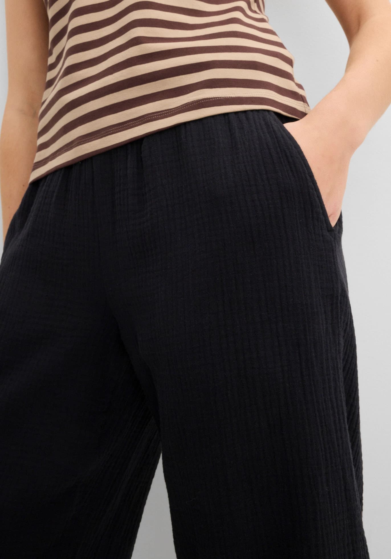 bonprix Culotte  aus Baumwolle, aus Musselin-Material, lockere Passform