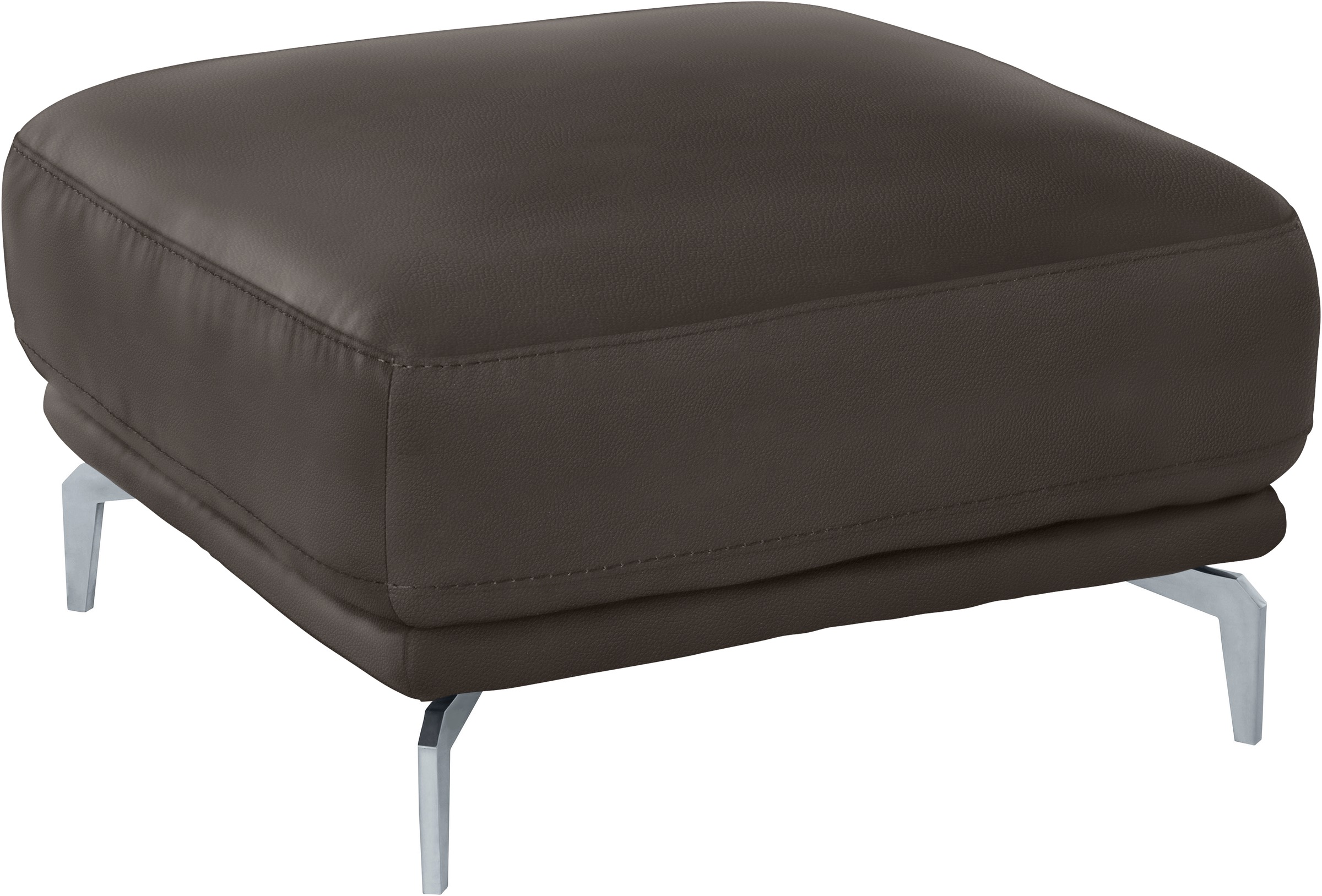 W.SCHILLIG Hocker »montanaa«, mit Metallfüßen in Silber matt, Breite 71 cm