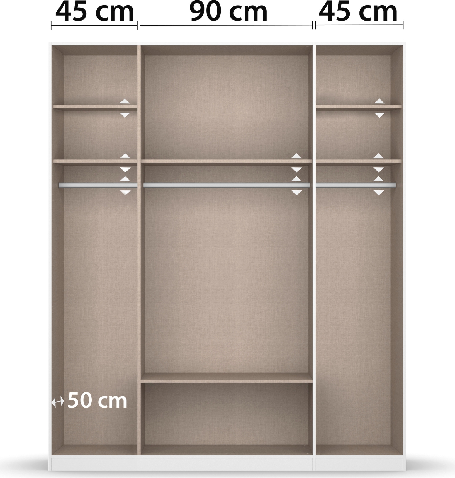 rauch Drehtürenschrank »Kleiderschrank Schrank Garderobe Schlafzimmerschrank DAVOA«, mit farblich abgesetzten Schubkästen in Eiche Artisan MADE IN GERMANY