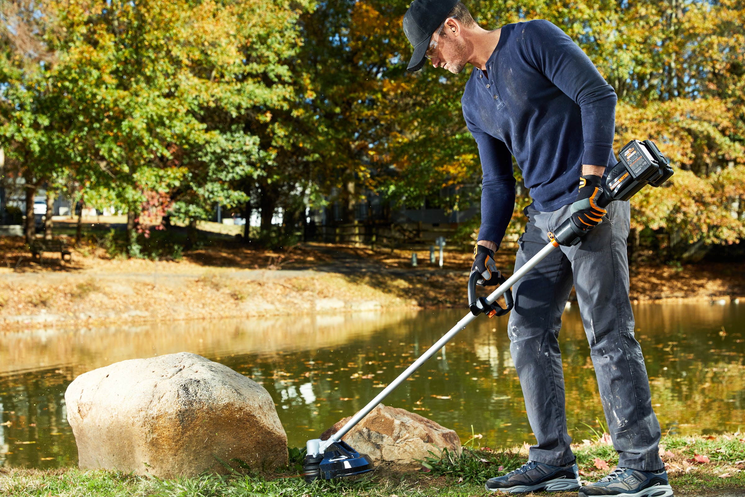 Worx Akku-Rasentrimmer »Nitro WG185E.9«, bürstenloser Motor, max. 4m Fadenlänge, ohne Akku und Ladegerät