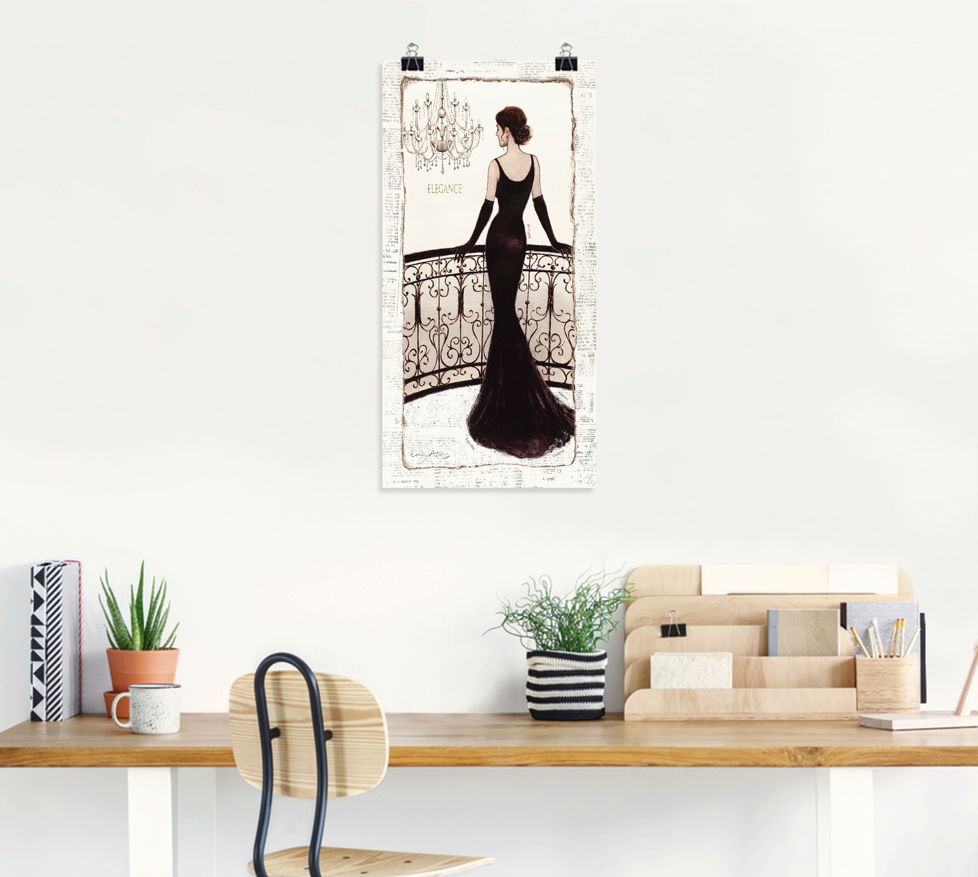 Artland Wandbild »Die schöne in Schwarz«, Frau, (1 St.), als Leinwandbild, günstig online kaufen