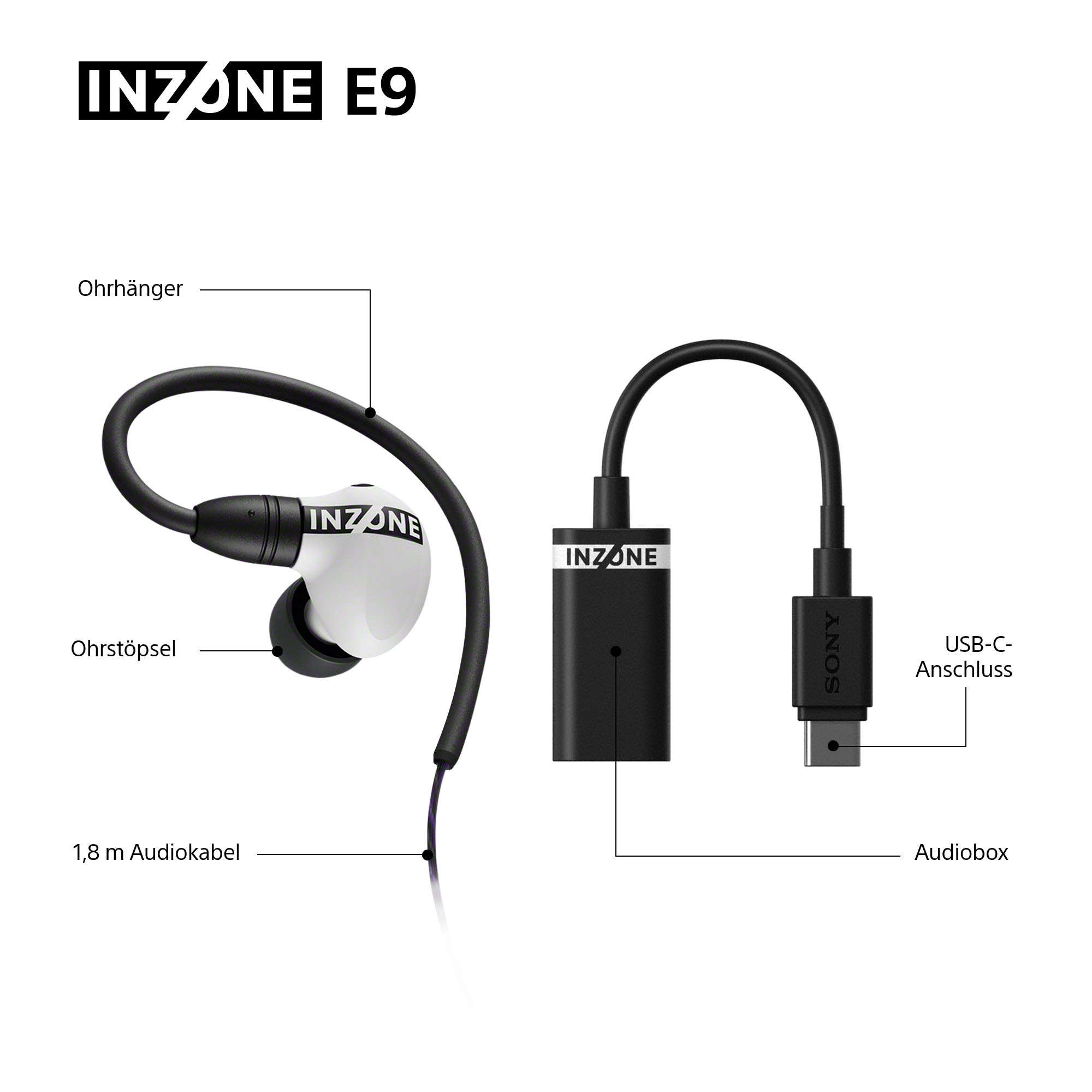 Sony Gaming-Headset »INZONE E9«, Geräuschisolierung