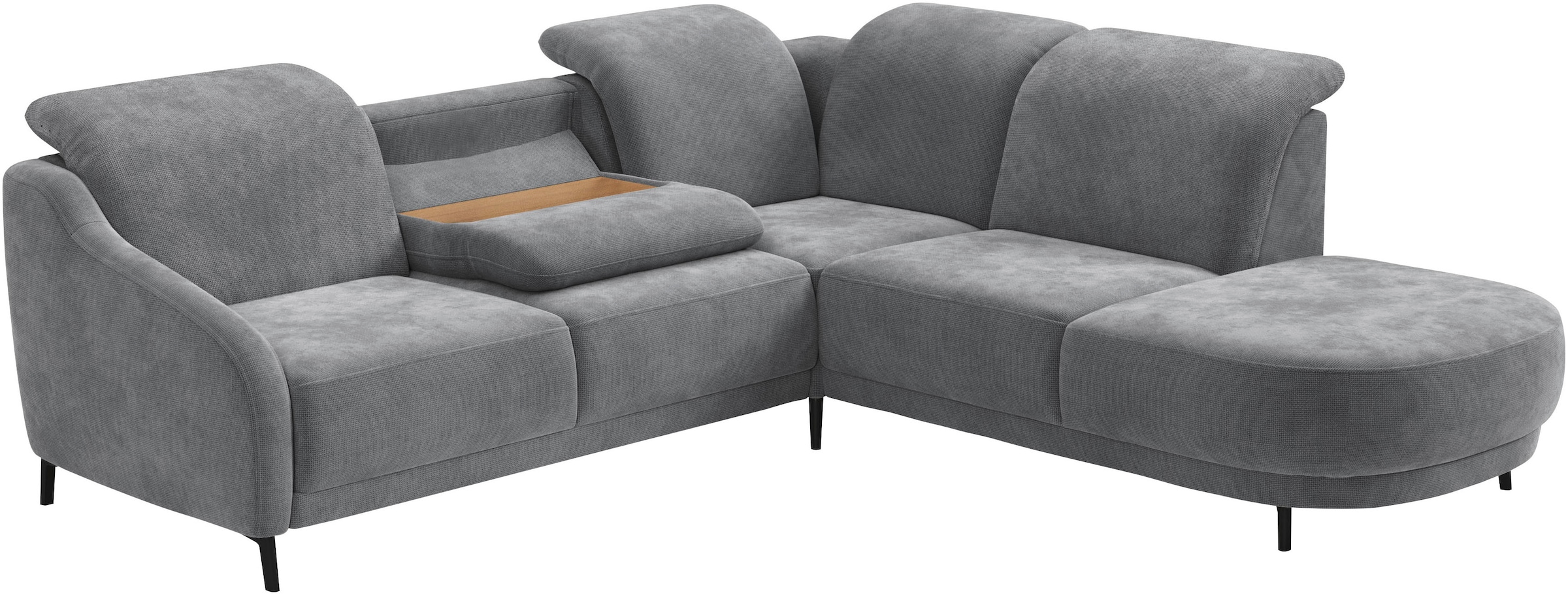sit&more Ecksofa »Blues L-Form«, wahlweise mit Klapptisch und USB