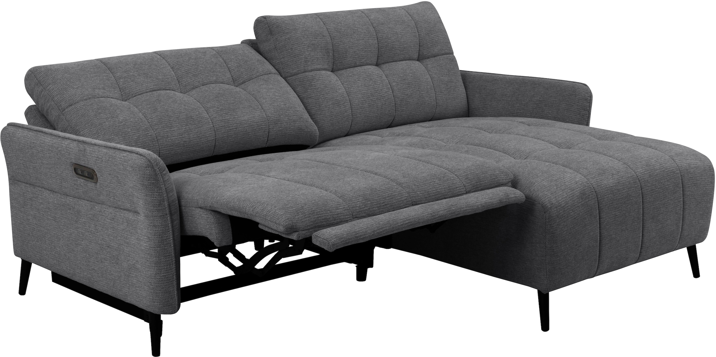 INOSIGN Ecksofa »DENIO 3-Sitzer, L-Form (Breite 209cm), elektr. Relaxfunktion, USB-A/C«, Liegefunktion durch Recliner, Federkernpolsterung