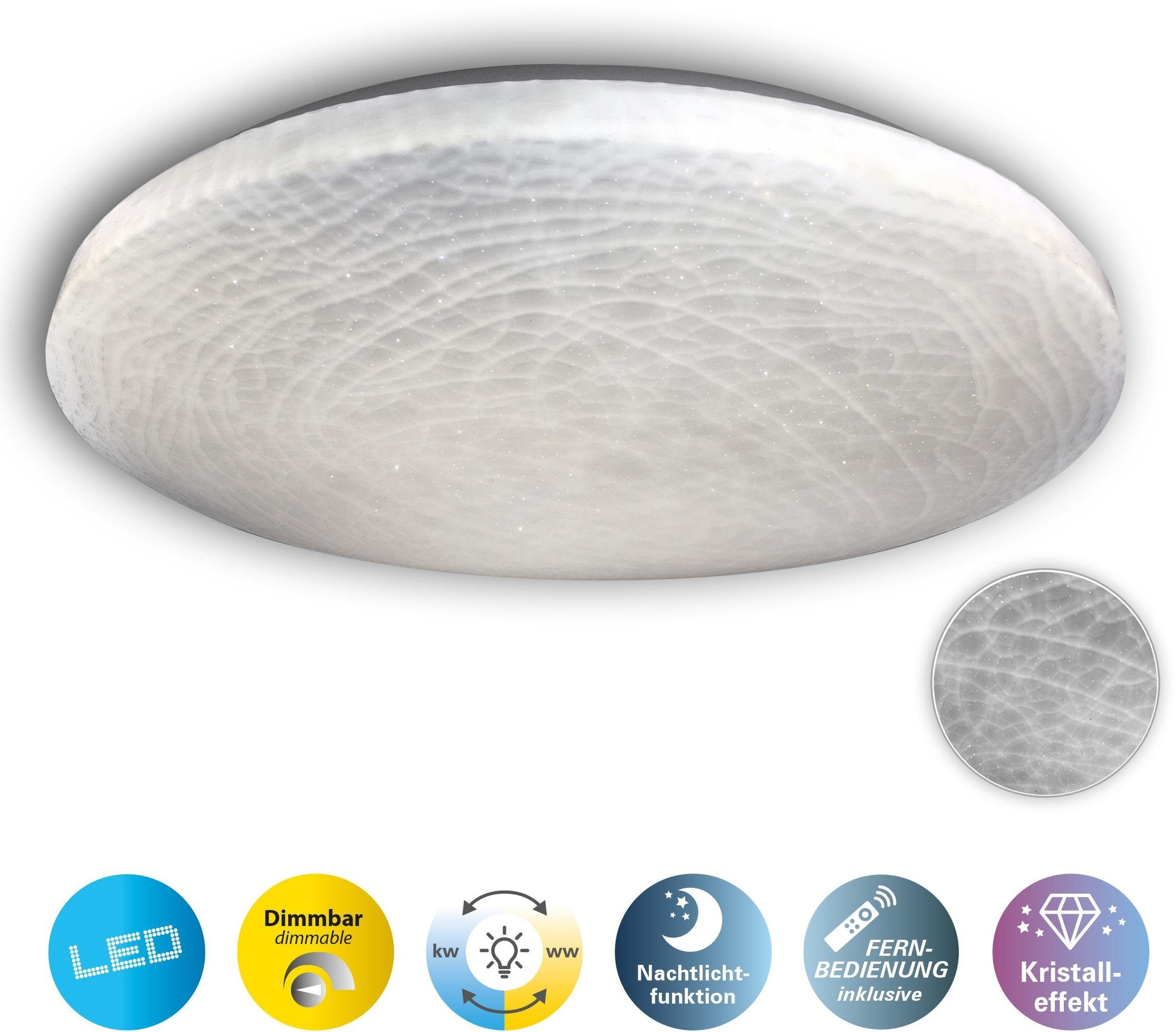 näve LED Deckenleuchte »Polaris«, 1 flammig, Leuchtmittel LED-Board   LED f günstig online kaufen