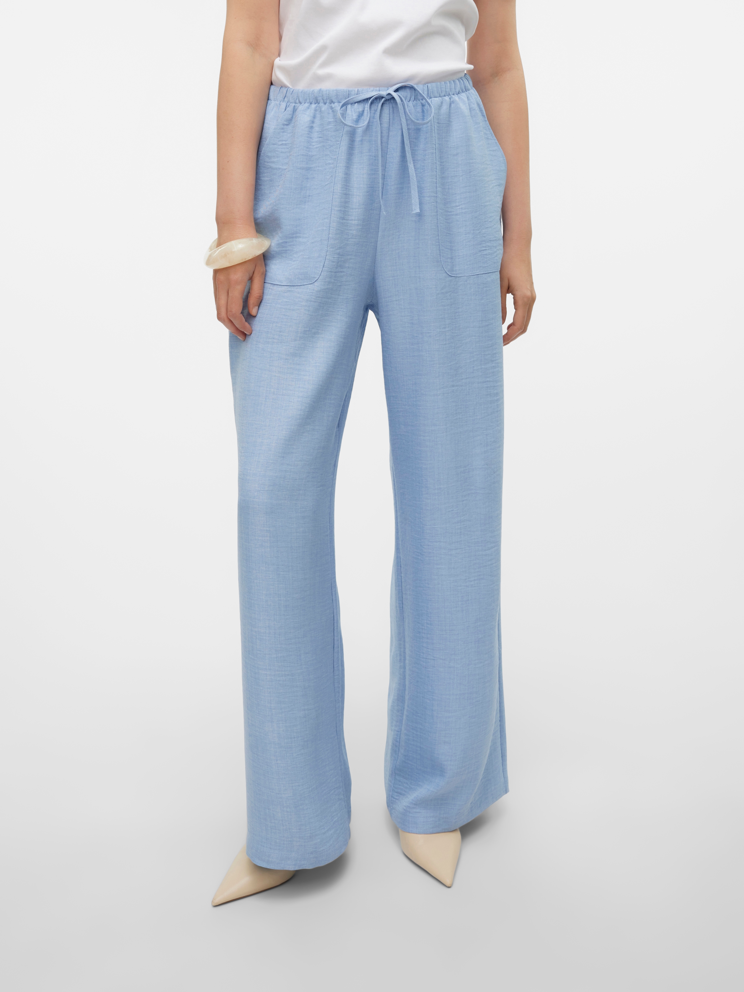 Vero Moda Schlupfhose »VMMELANEY HW LOOSE PANT WVN GA NOOS«  Kunstfaser, loose fit