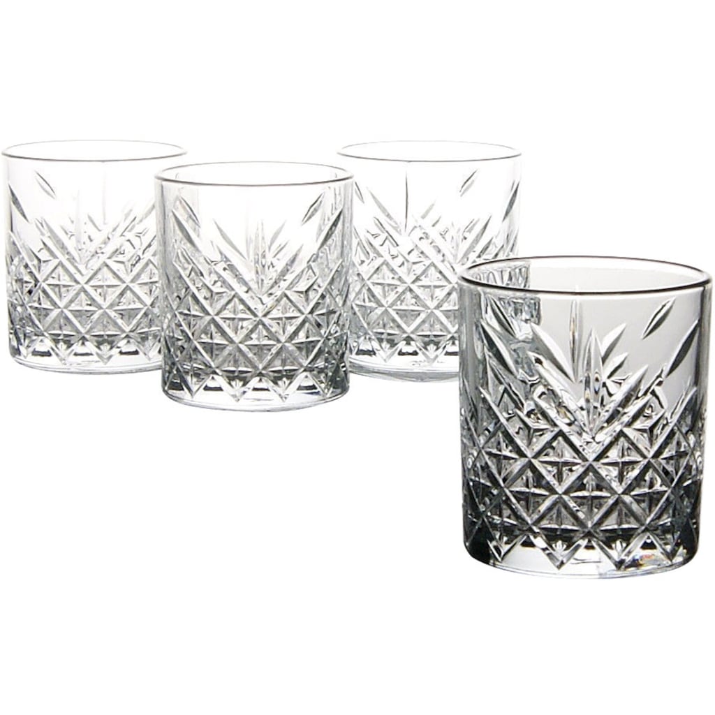CreaTable Gläser-Set »TIMELESS Trinkgläser«, (Set, 8 tlg.), 4 Wassergläser, 4 Whiskygläser im Set