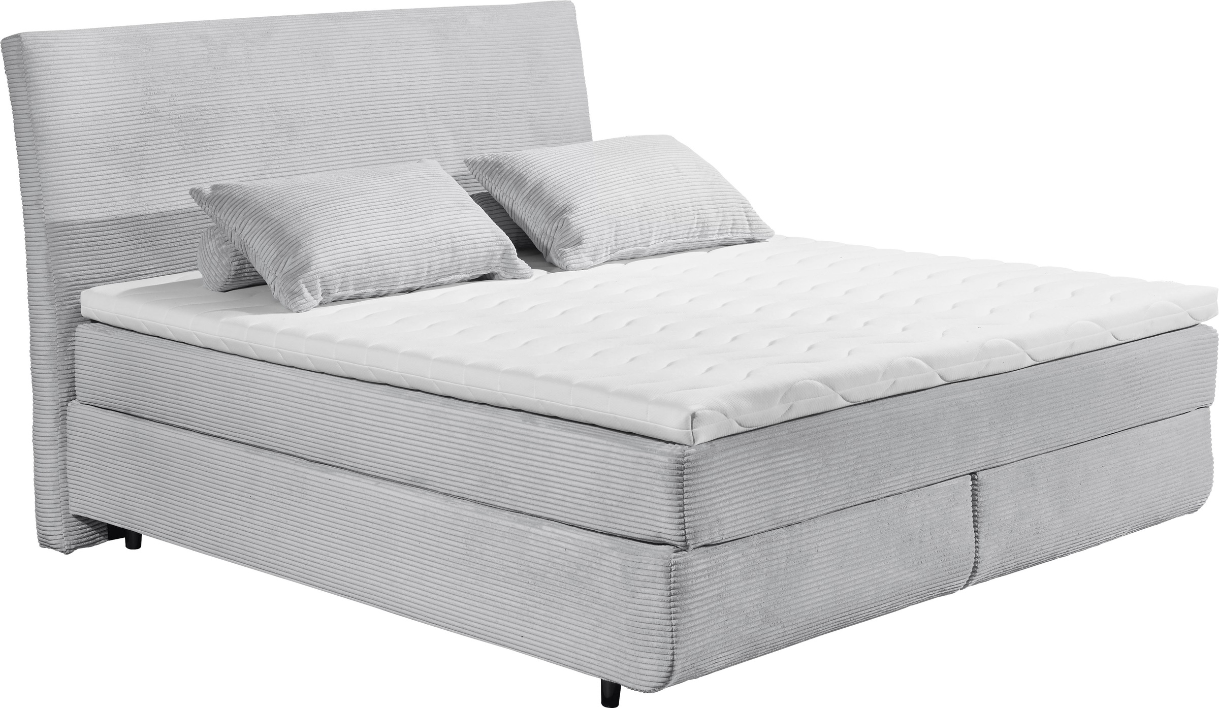 ED EXCITING DESIGN Boxspringbett »Marbella«, Duo-Matratze- harte Kokosmatte günstig online kaufen