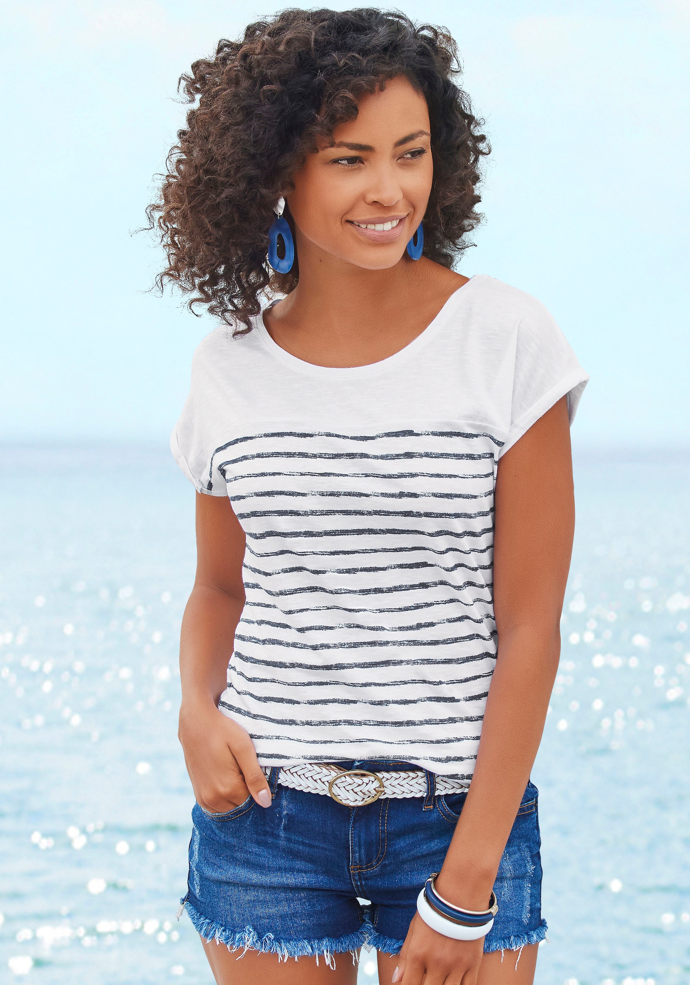 Beachtime T-Shirt, (2er-Pack), gestreift online modisch kaufen