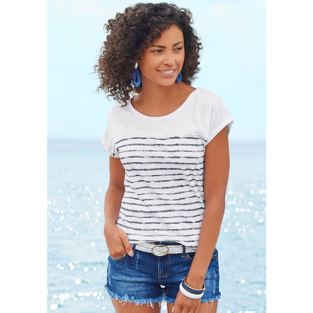 Beachtime T-Shirt, (2er-Pack), modisch gestreift online kaufen