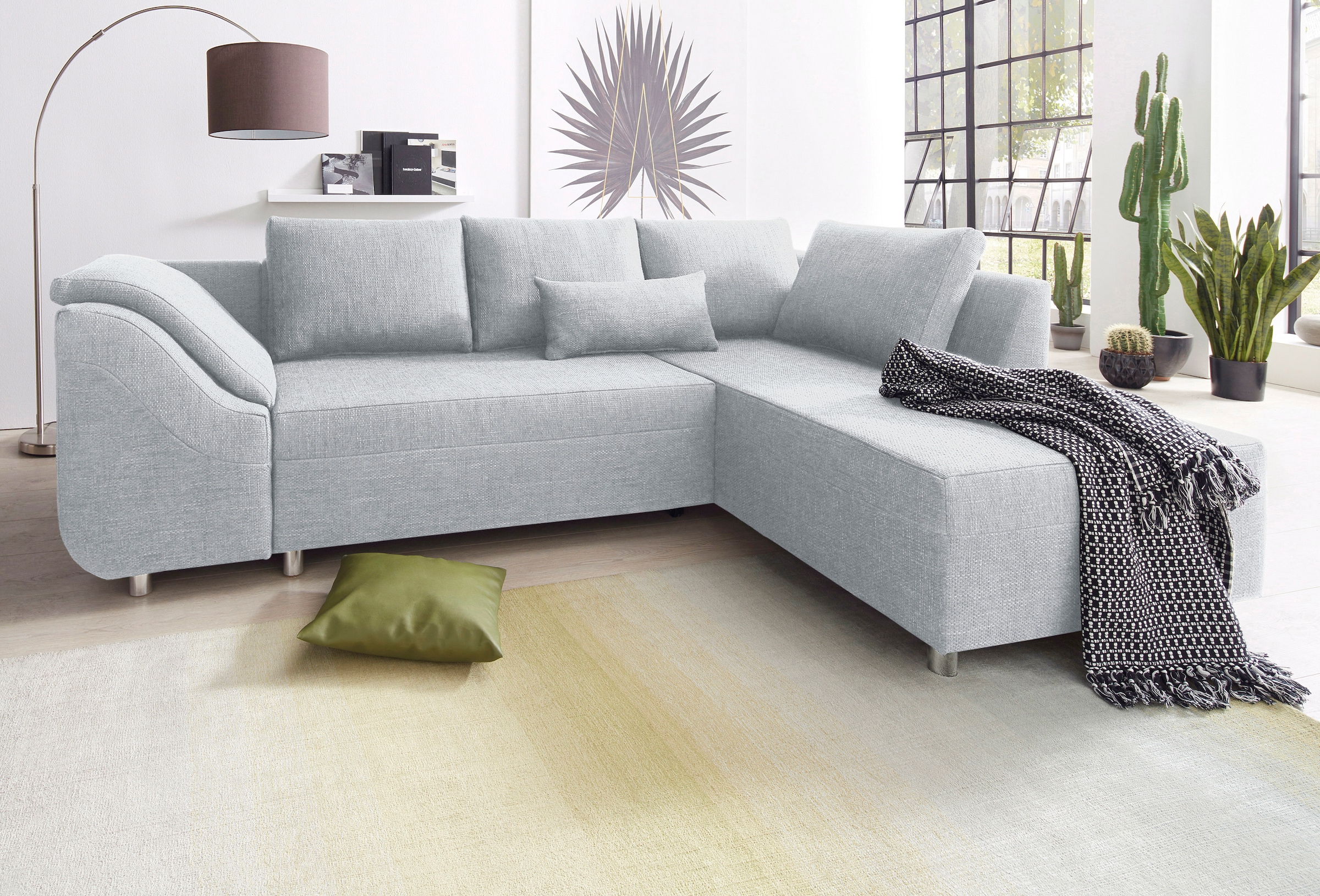 COLLECTION AB Ecksofa Sally L-Form, mit und ohne Bettfunktion, inklusive lo günstig online kaufen