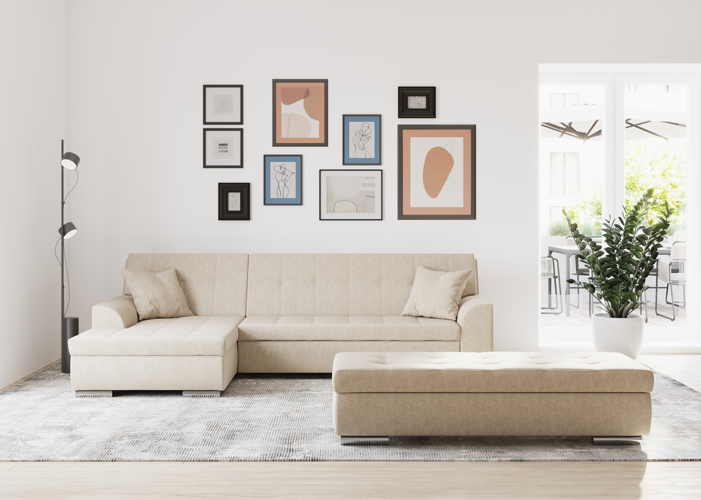 DOMO collection Ecksofa »Treviso viele Bezüge, auch in Cord, L-Form, B/T/H: günstig online kaufen