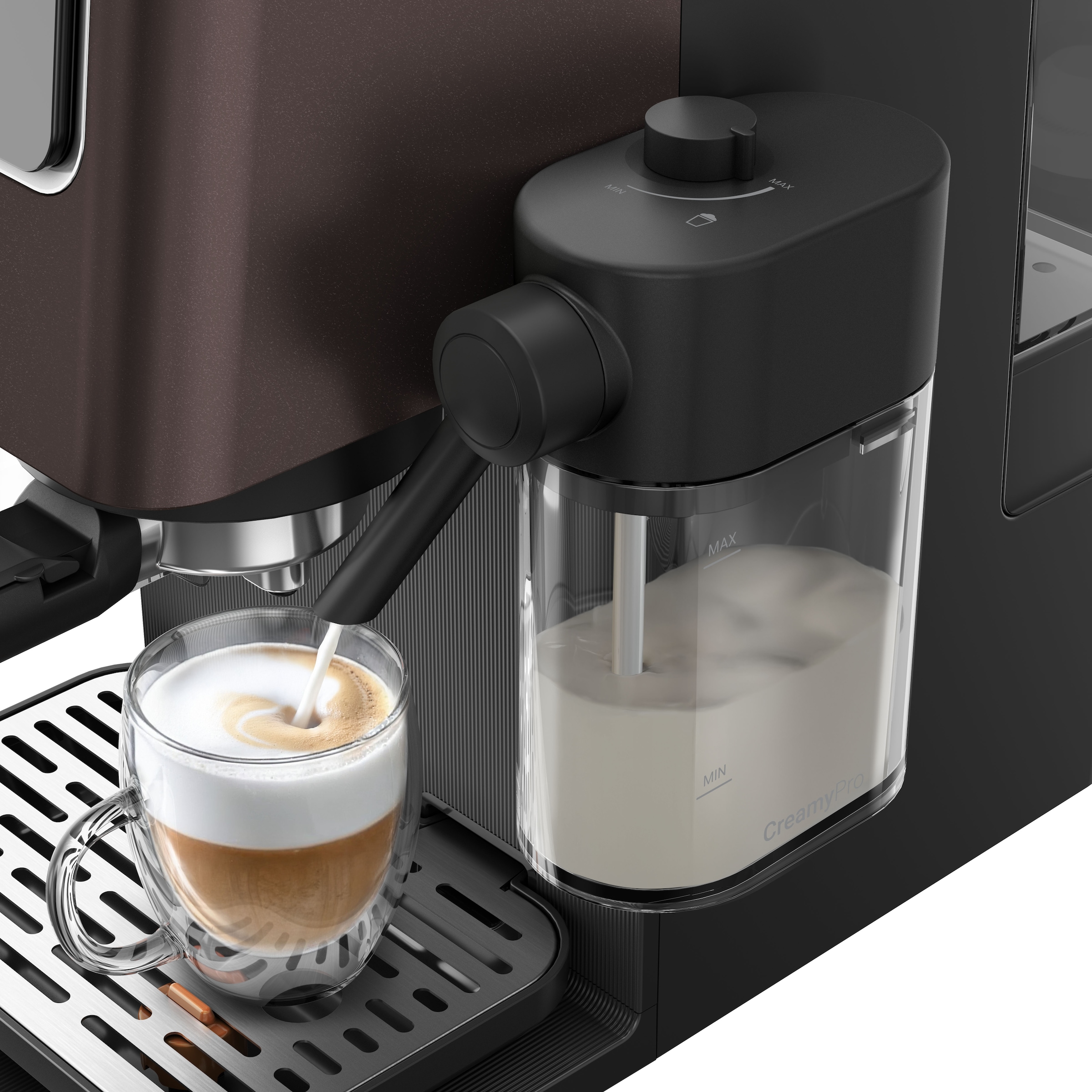 Grundig Siebträgermaschine »KSM 8530« 1688W Kaffeevollautomat mit 20 Bar, Touch & CreamyPro™