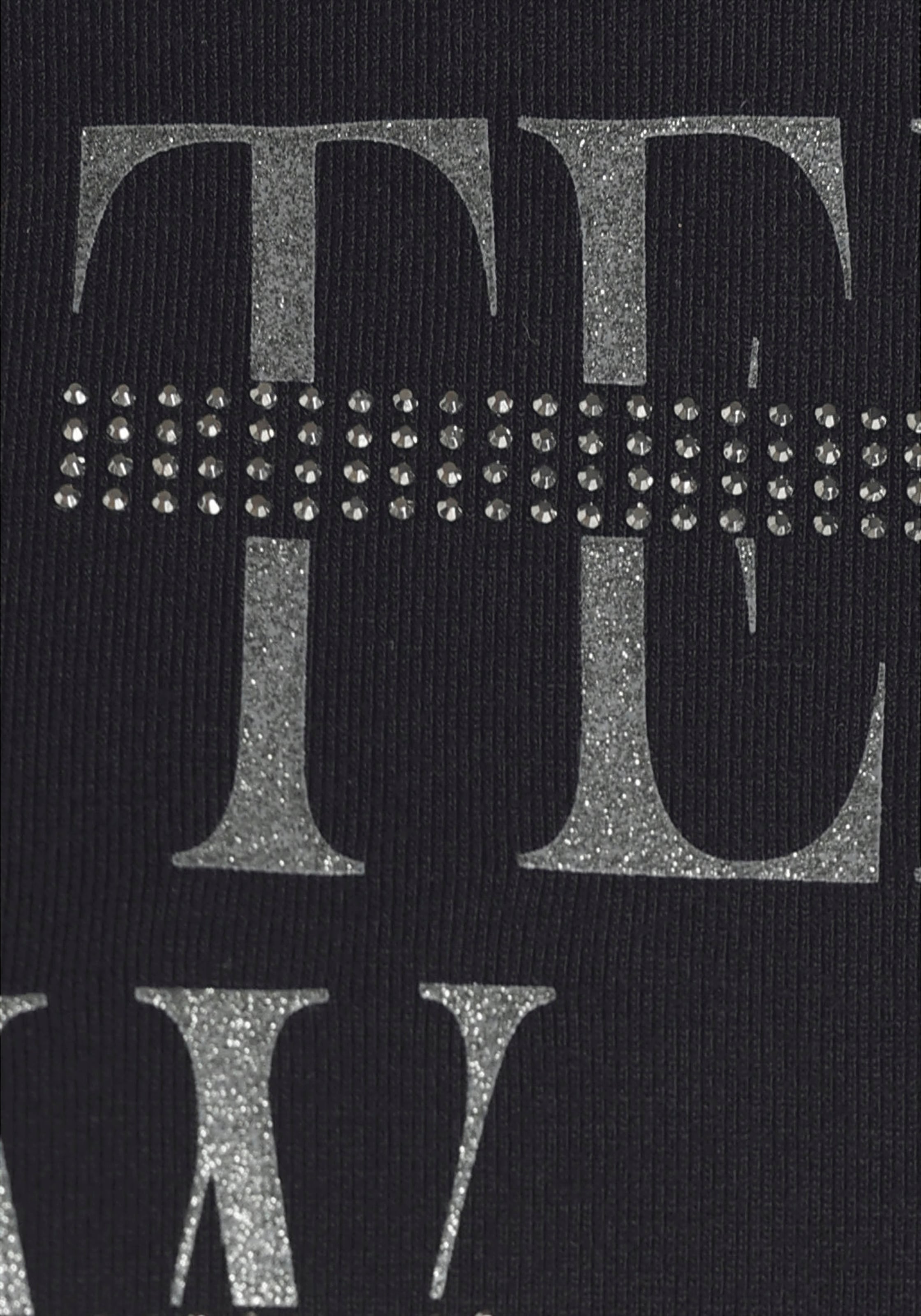 Laura Scott 3/4-Arm-Shirt mit glitzerndem Schriftzug
