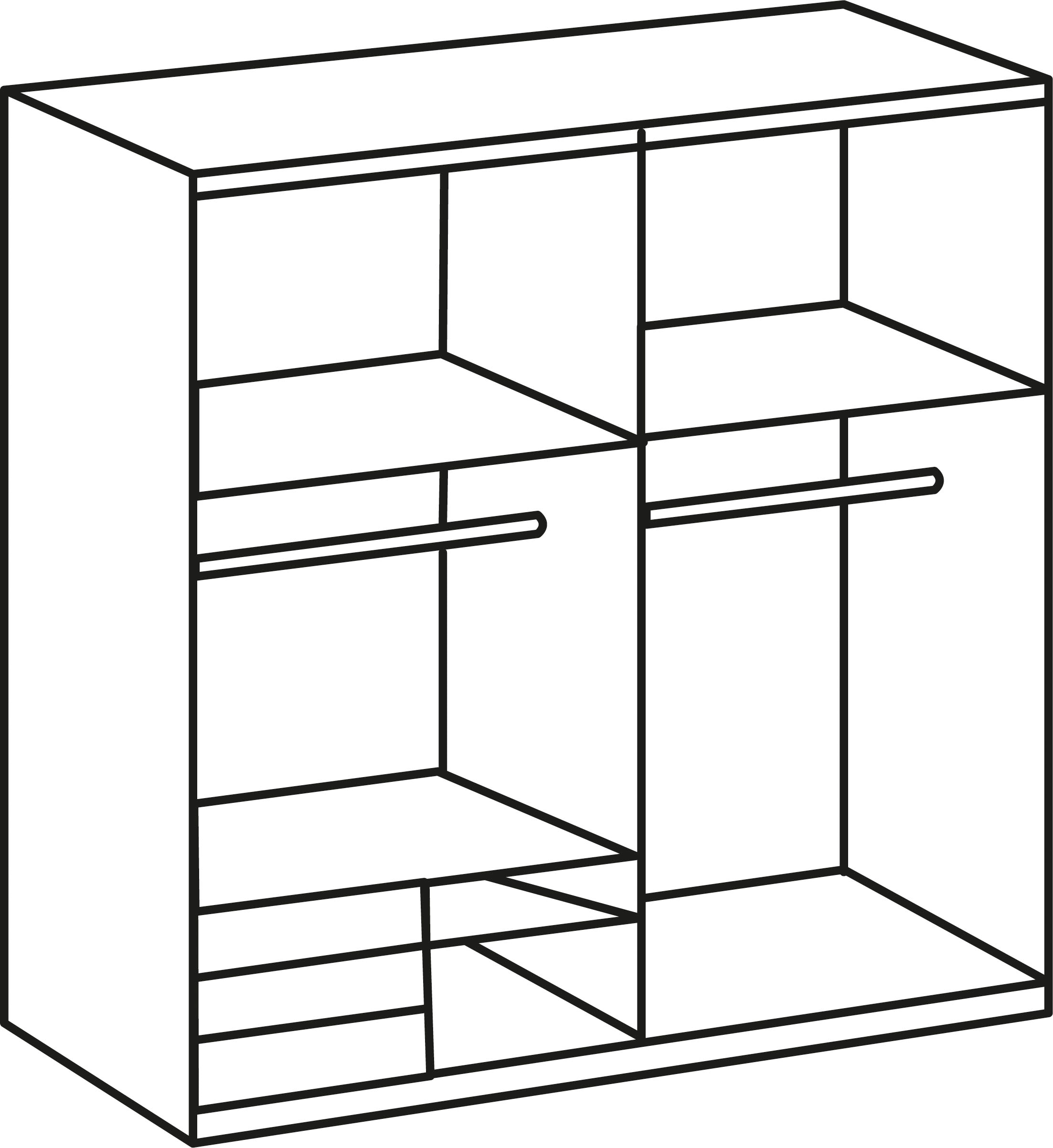 Wimex Kleiderschrank "Level by fresh to go", mit Glas- und Spiegeltüren günstig online kaufen