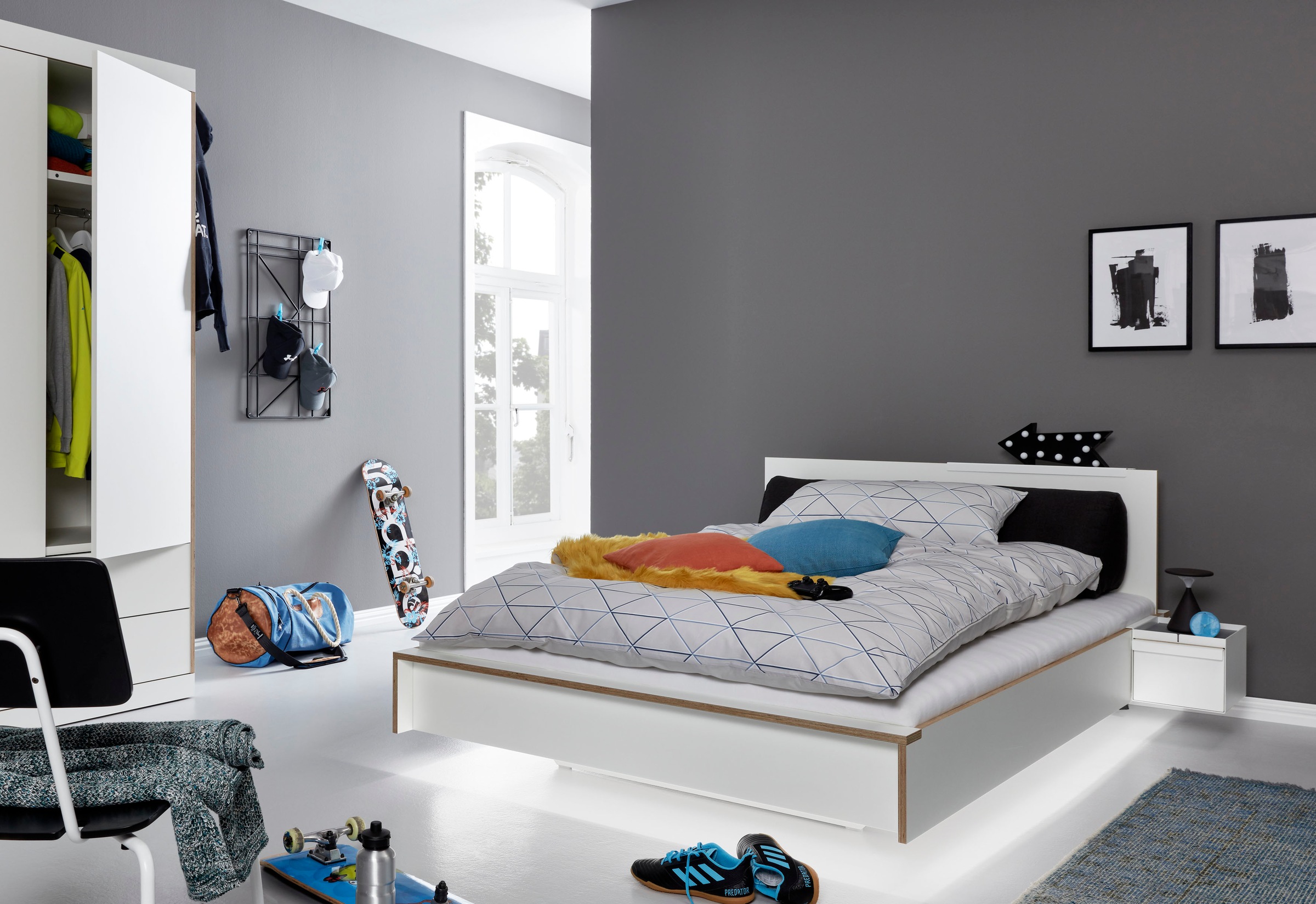 4. Bild von Müller SMALL LIVING Holzbett »FLAI HIGH«, Überlänge Liegefläche 210 cm, Komfort Höhe 40 cm ohne Kopfteil