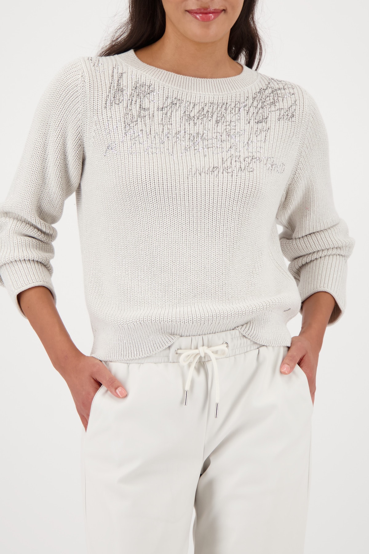 Monari Strickpullover »Pullover Schmuck + Lurex«