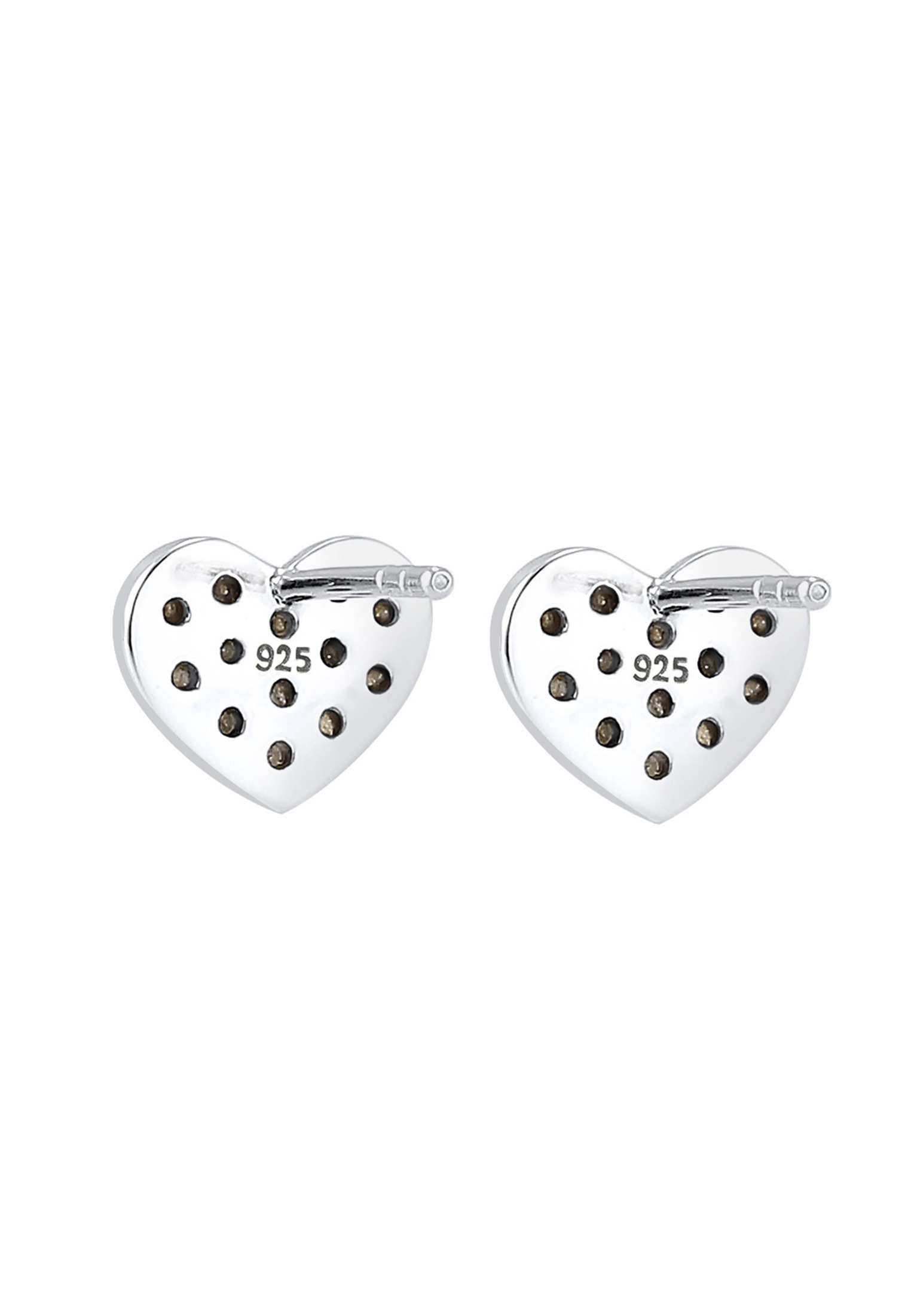 Elli Paar Ohrstecker »Herz Liebe Kristalle 925 Silber«