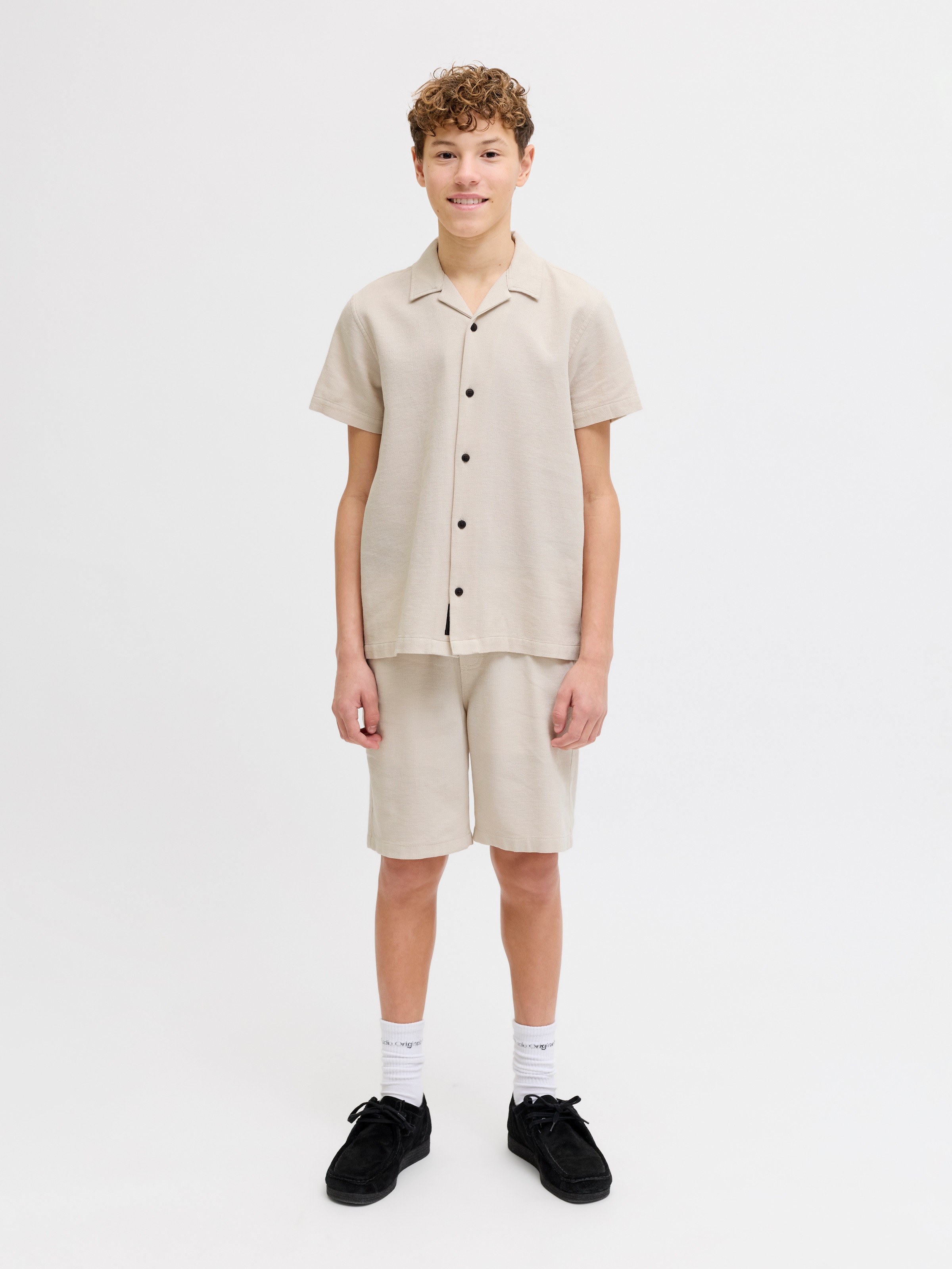 Jack & Jones Junior Shorts »JPSTJAIDEN WAFFLE RESORT SHORTS JNR«  Baumwolle, locker geschnitten
