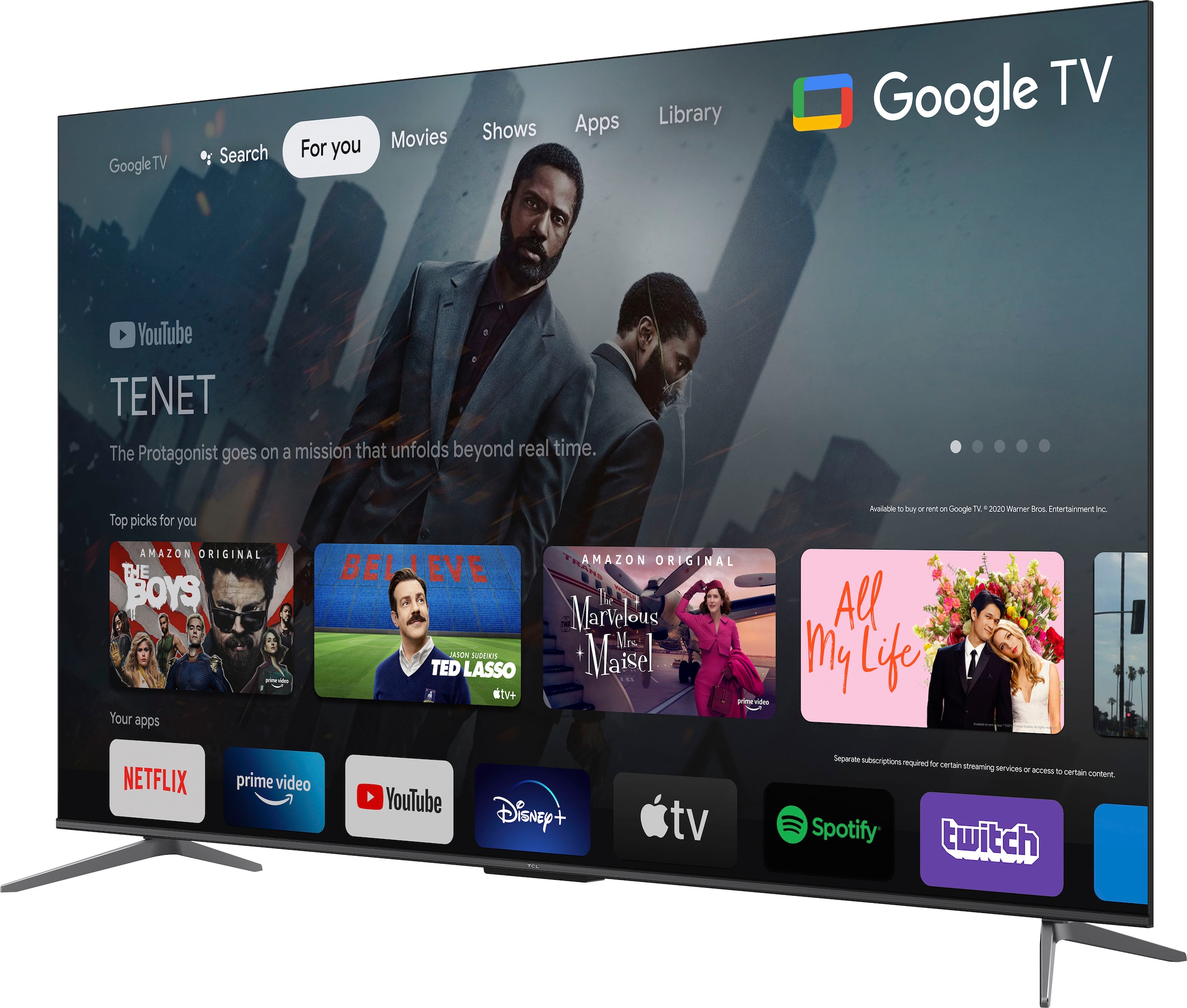 TCL OLED-Fernseher »55C643«, 4K Ultra HD, Google TV-Smart-TV