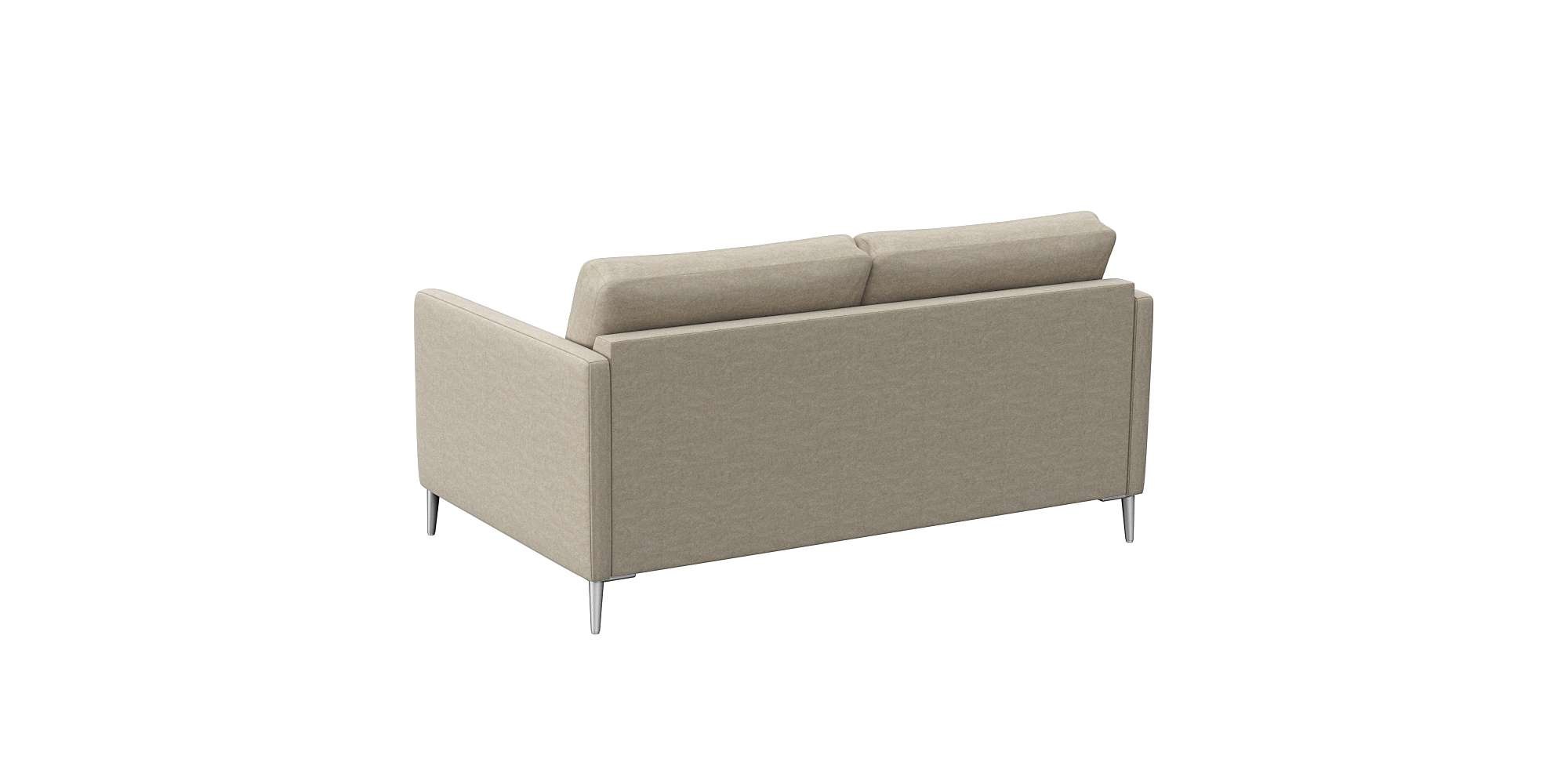 FLEXLUX 2-Sitzer »Fiore, super Sitzkomfort durch Kaltschaum im Sitz«, schmale Armlehnen, Füße Alu