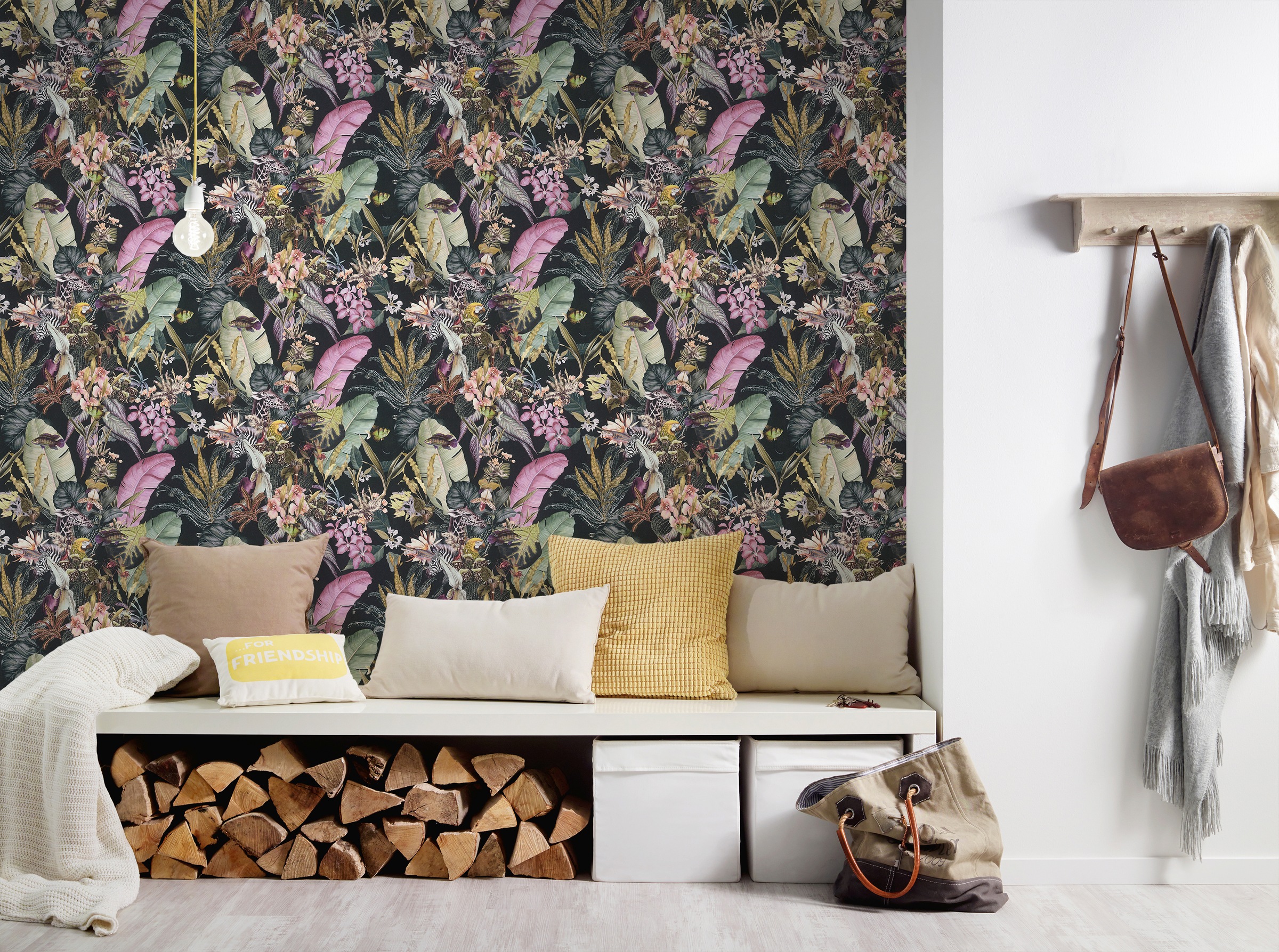 A.S. Création Vliestapete »Dream Flowery«, floral-botanisch-Wald, Tiertapete Tapete Blumenoptik Tapeten Wohnzimmer Schlafzimmer Küche