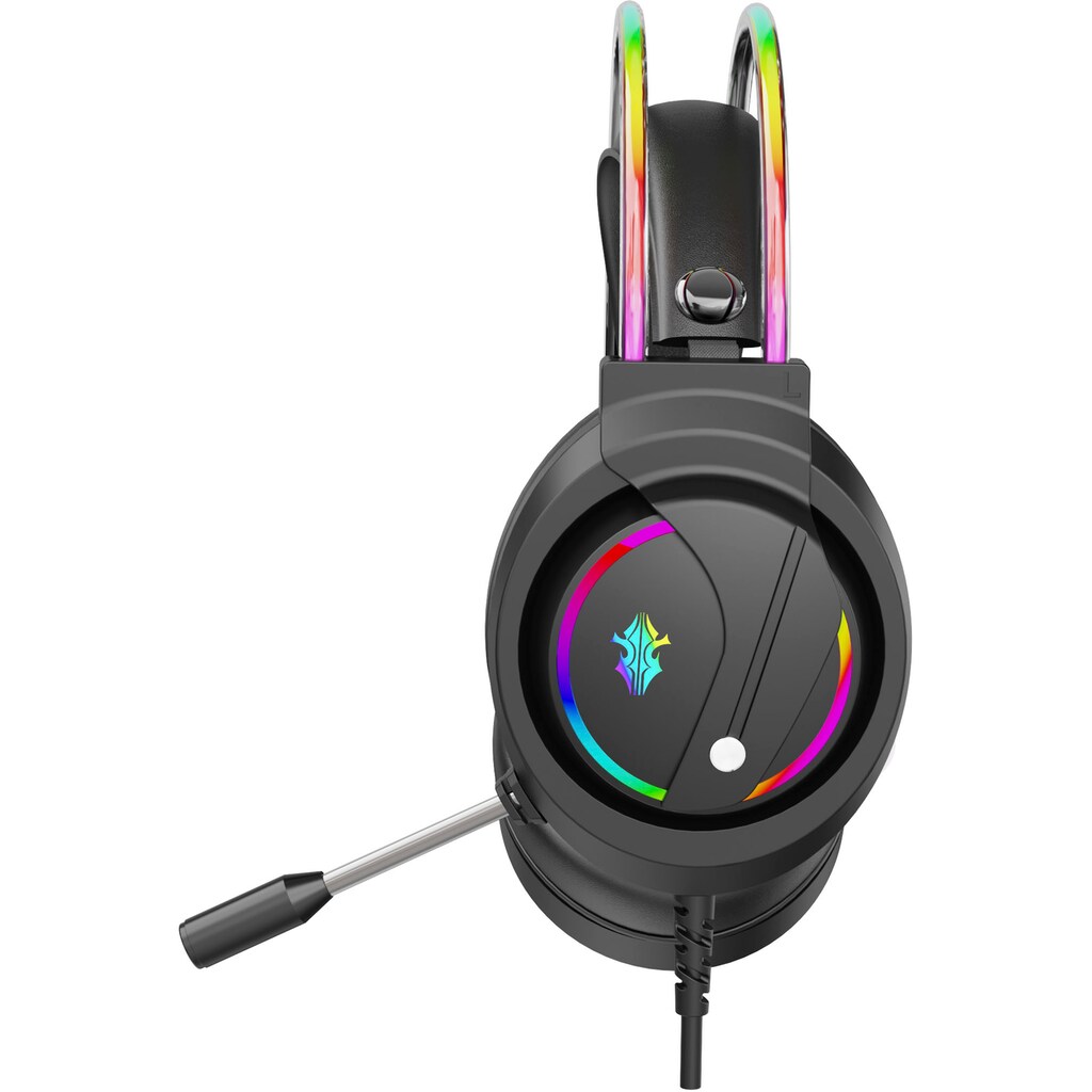 Hyrican Gaming-Headset »Striker Halo ST-GH707 Headset, schwarz, RGB-Beleuchtung, USB, 3,5 mm Klinke, Over Ear«