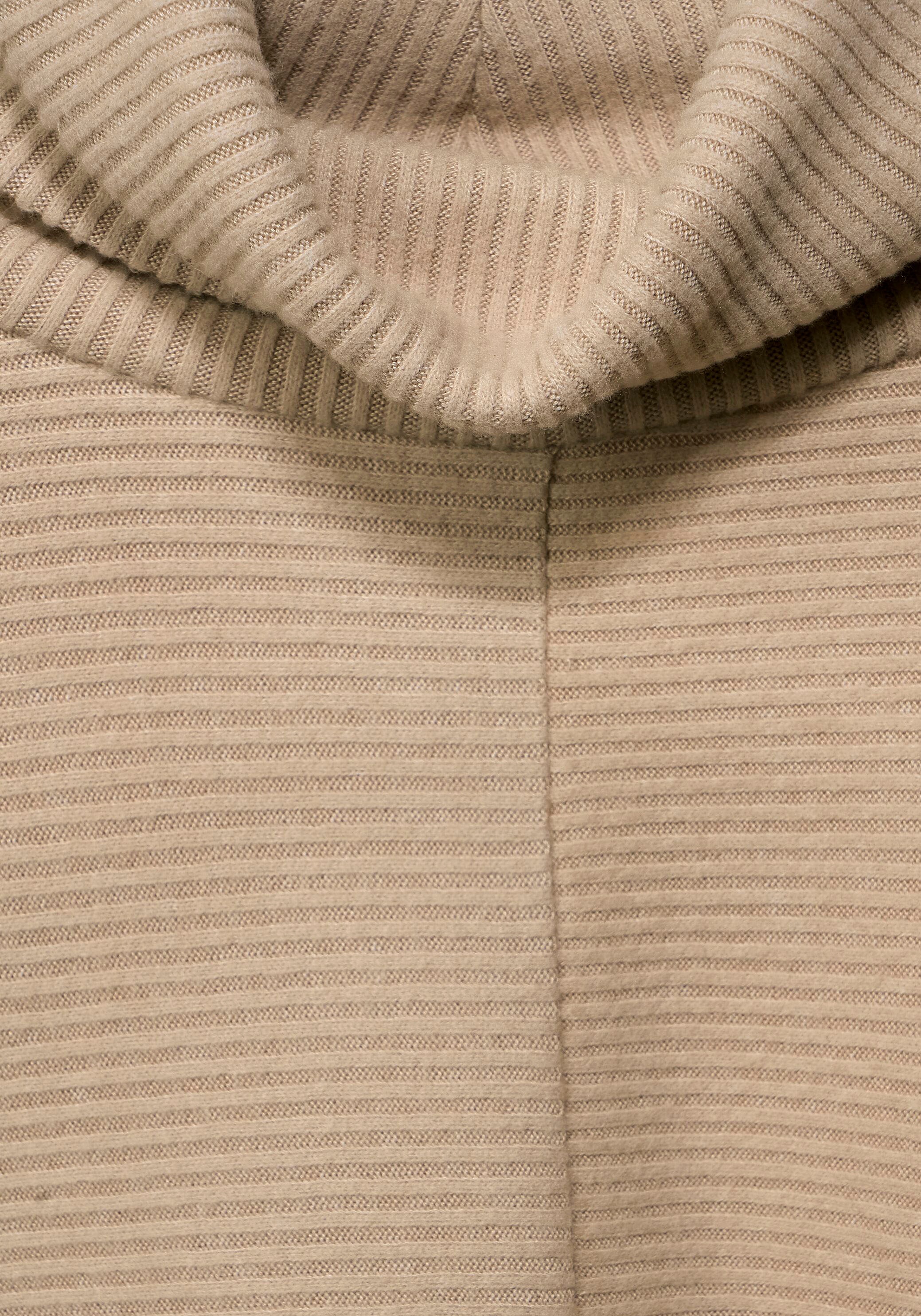 STREET ONE Rollkragenshirt, mit Rippstruktur