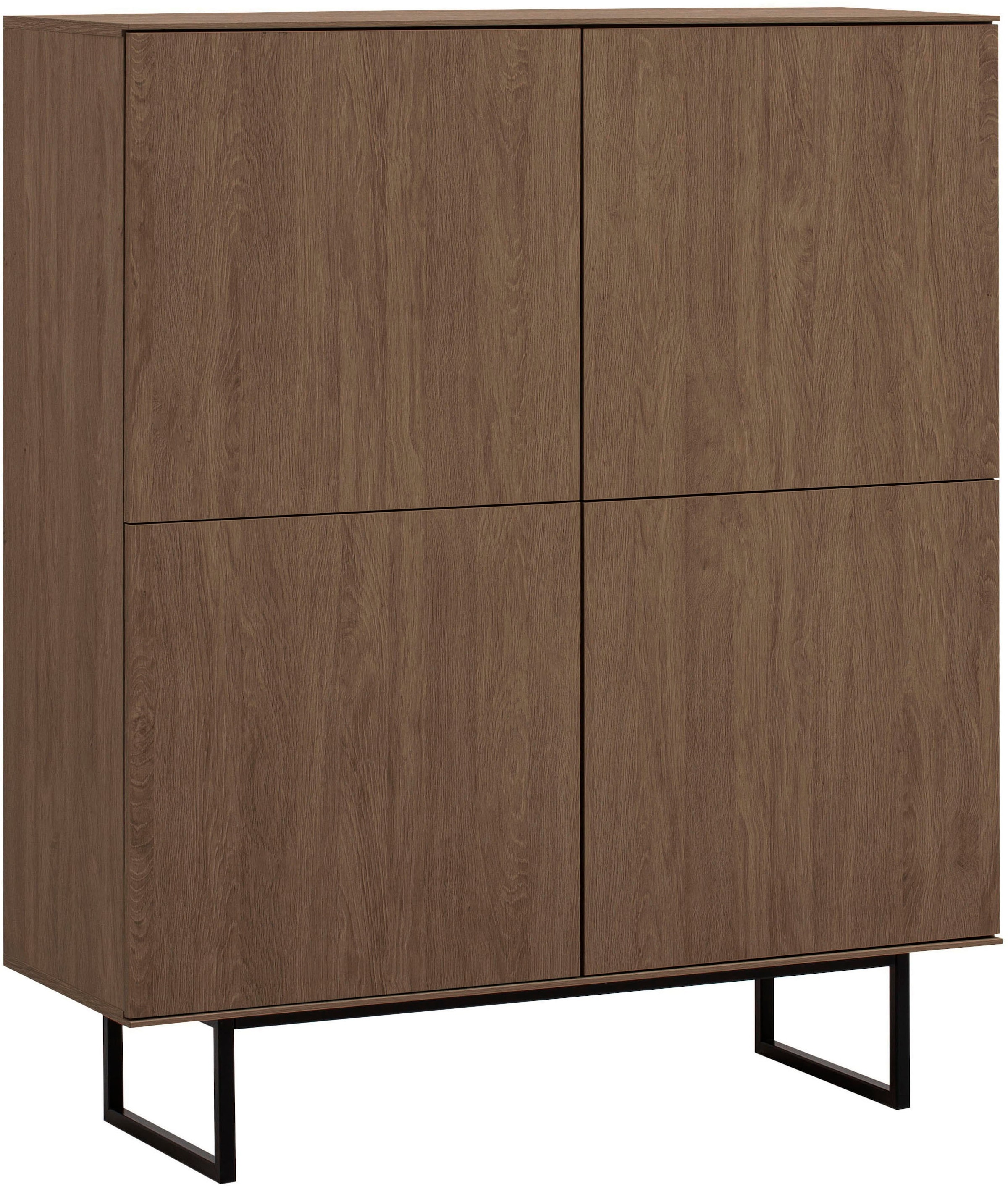 Home affaire Highboard »Lund, moderner Schrank, Kommode mit Kufengestell« optisch dünner Oberboden, hochwertige Optik, ausreichend Stauraum