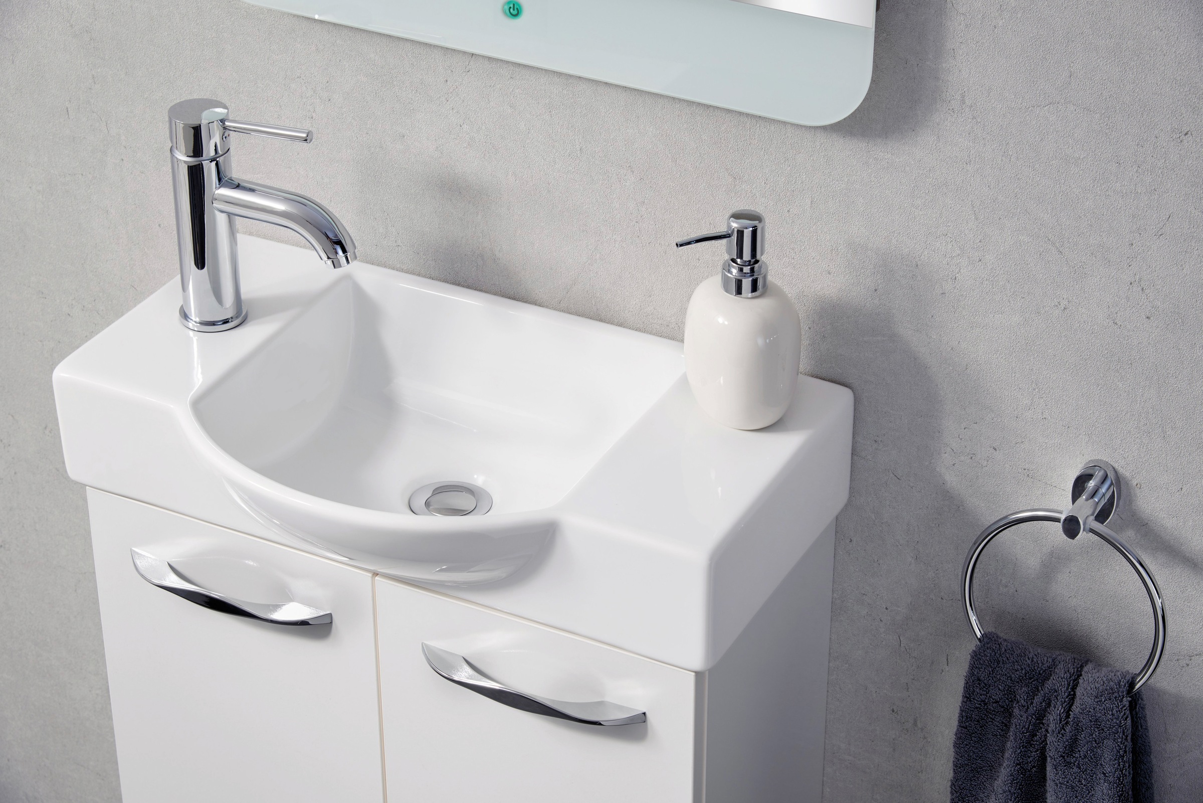 FACKELMANN Waschbecken, Keramik, Breite 55 cm, für Gäste-WC günstig online kaufen