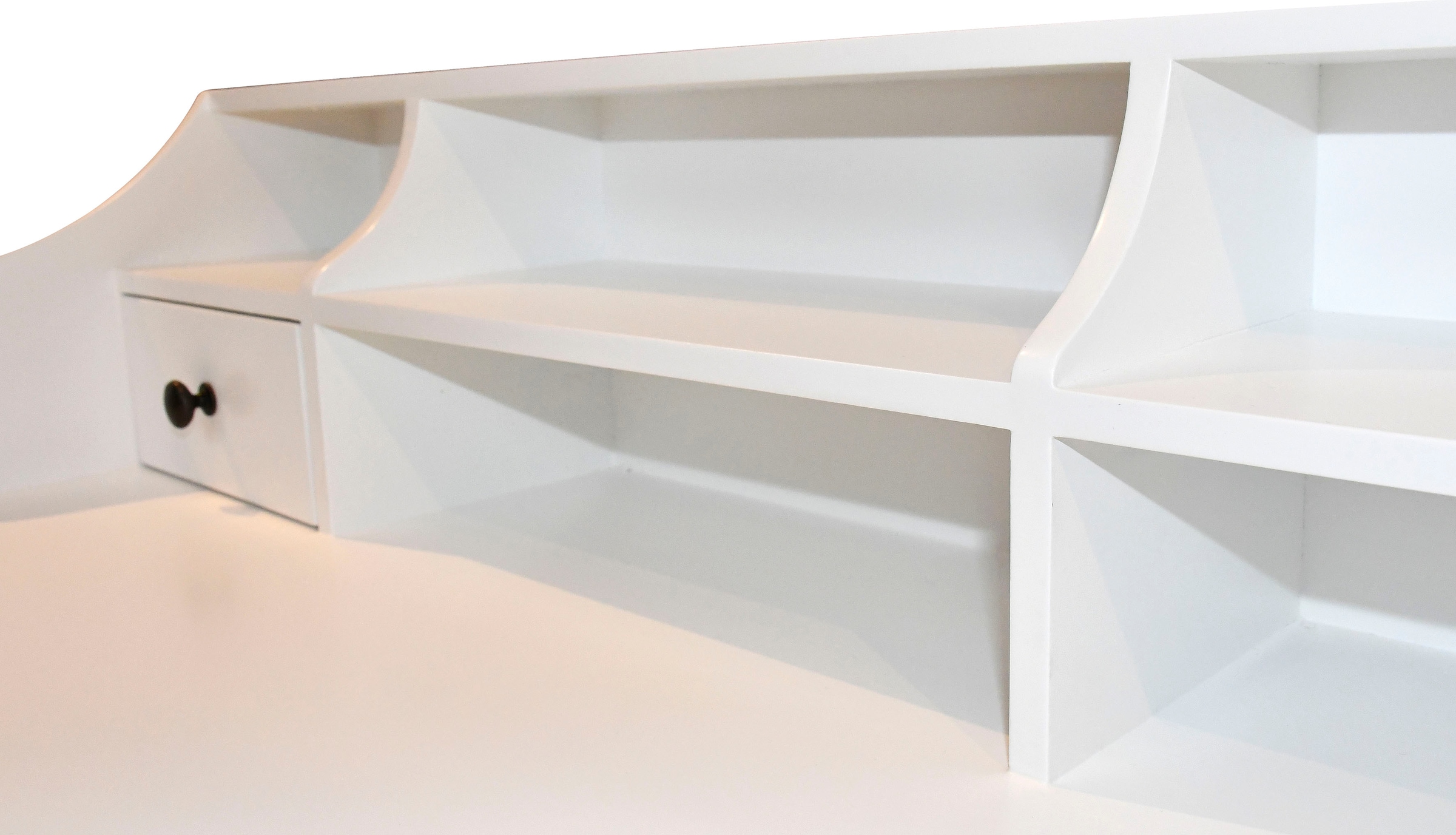Leonique Sekretär »Virginia«, Sekretär, weiß, Holz, 5 Schubkästen, 6 Fächer, Landhausstil 122x51x105