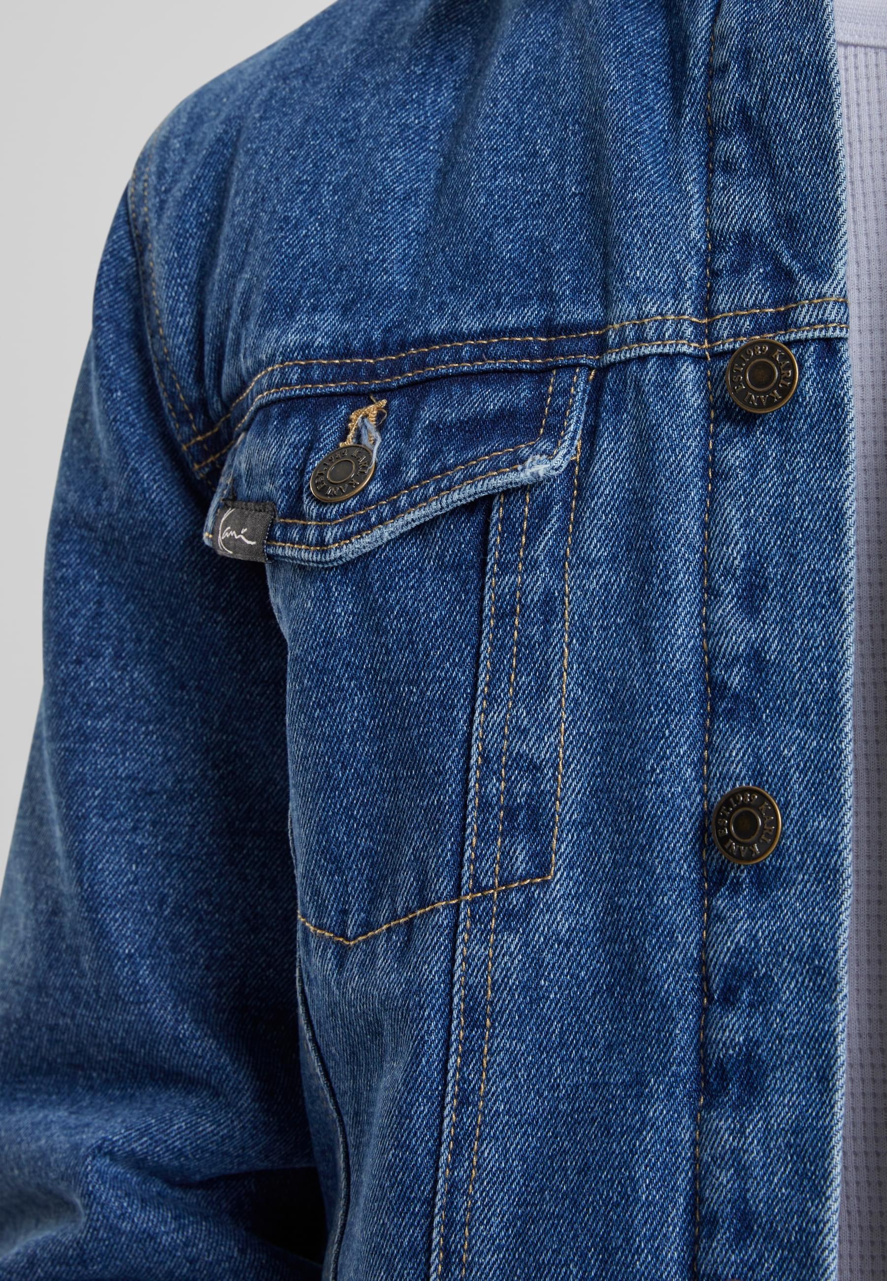 Karl Kani Jeansjacke »Karl Kani Herren KM224-062-1 KK Old English Denim Jacket« 1 Stk. tlg. ohne Kapuze