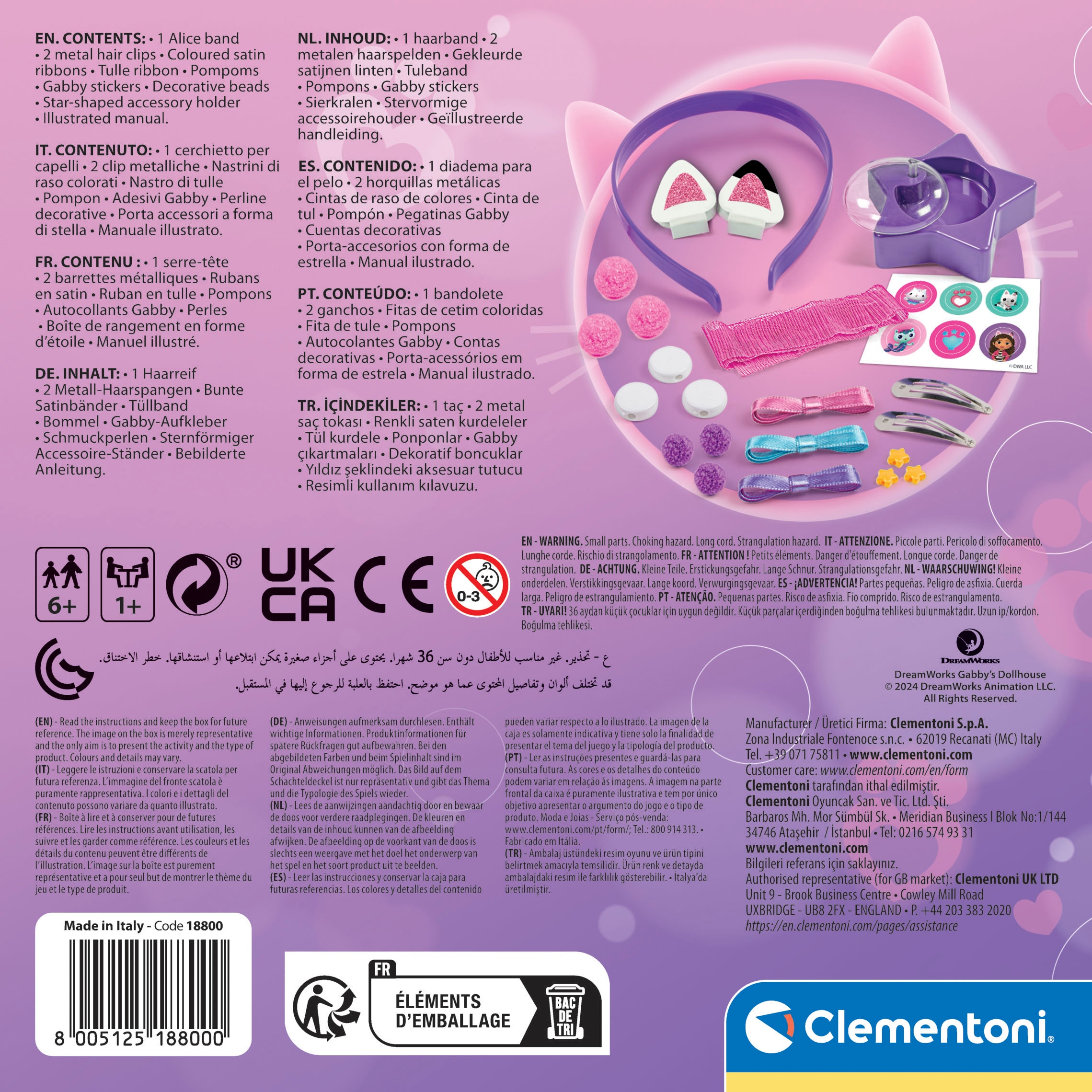 Clementoni® Kreativset »Gabby's Dollhouse, Haar-Accessoires« Made in Europe