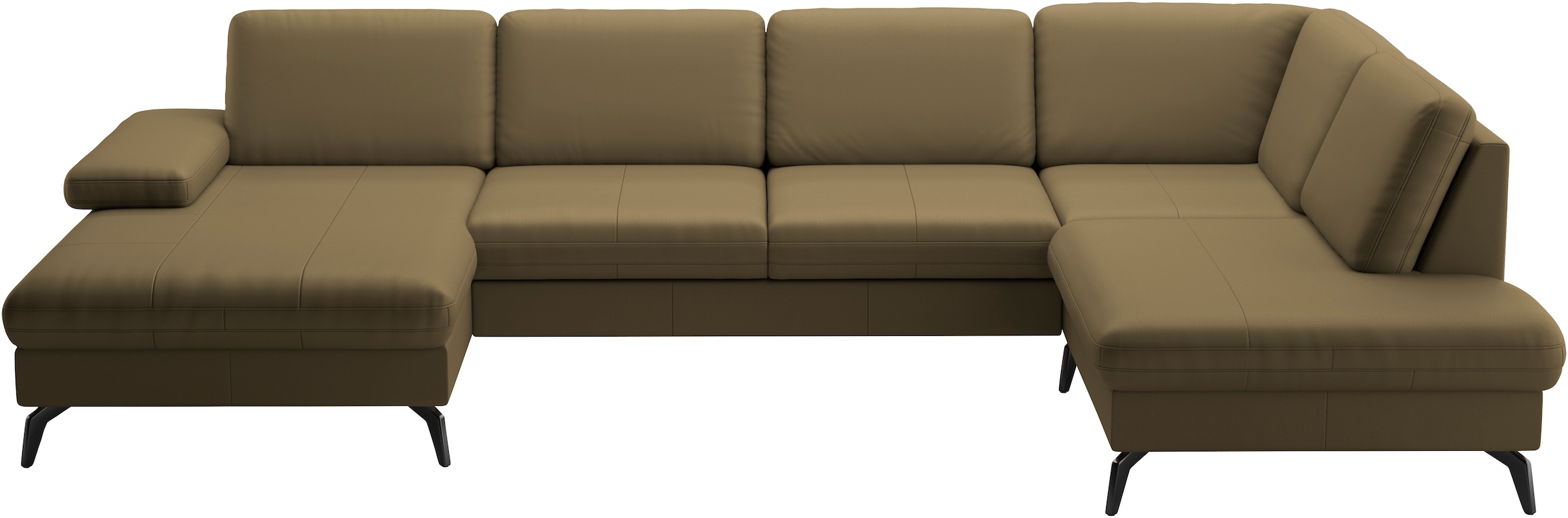 sit&more Wohnlandschaft »Morris U-Form, inkl. Sitztiefenverstellung«, wahlweise mit Armteilverstellung, Bettfunktion & Bettkasten