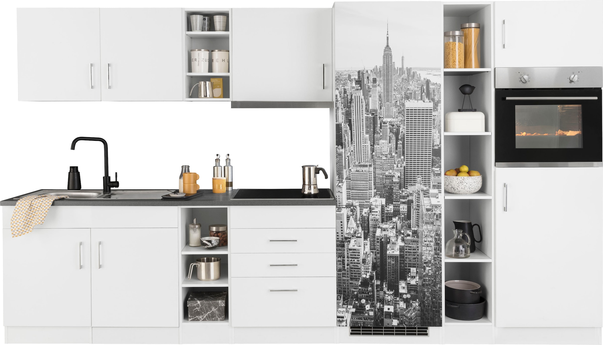 KOCHSTATION Küchenzeile »KS-Paris – Küchen mit einzigartigen Fotomotiven au günstig online kaufen