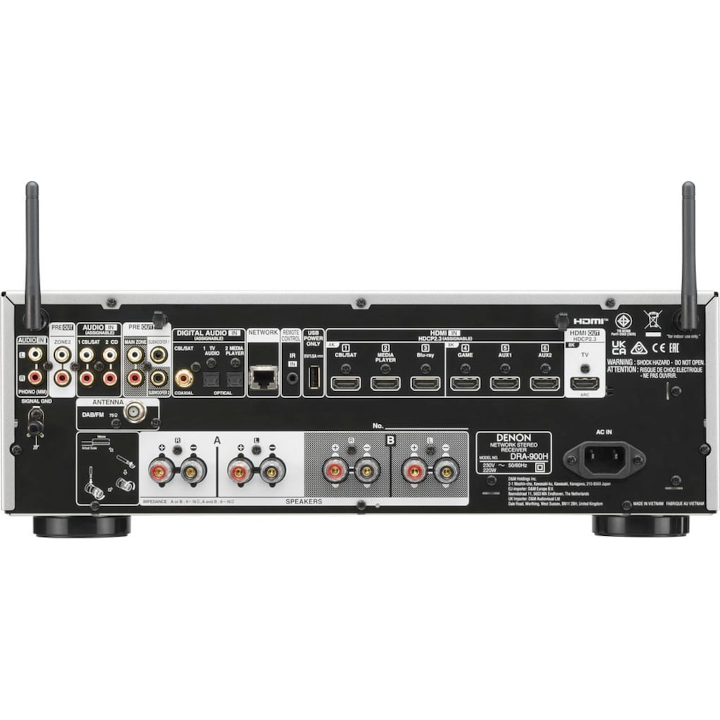 Denon AV-Receiver »DRA-900H«, 2.2, (Bluetooth-WLAN DAB+-Internetradio-Sprachsteuerung-Hi-Res Audio)