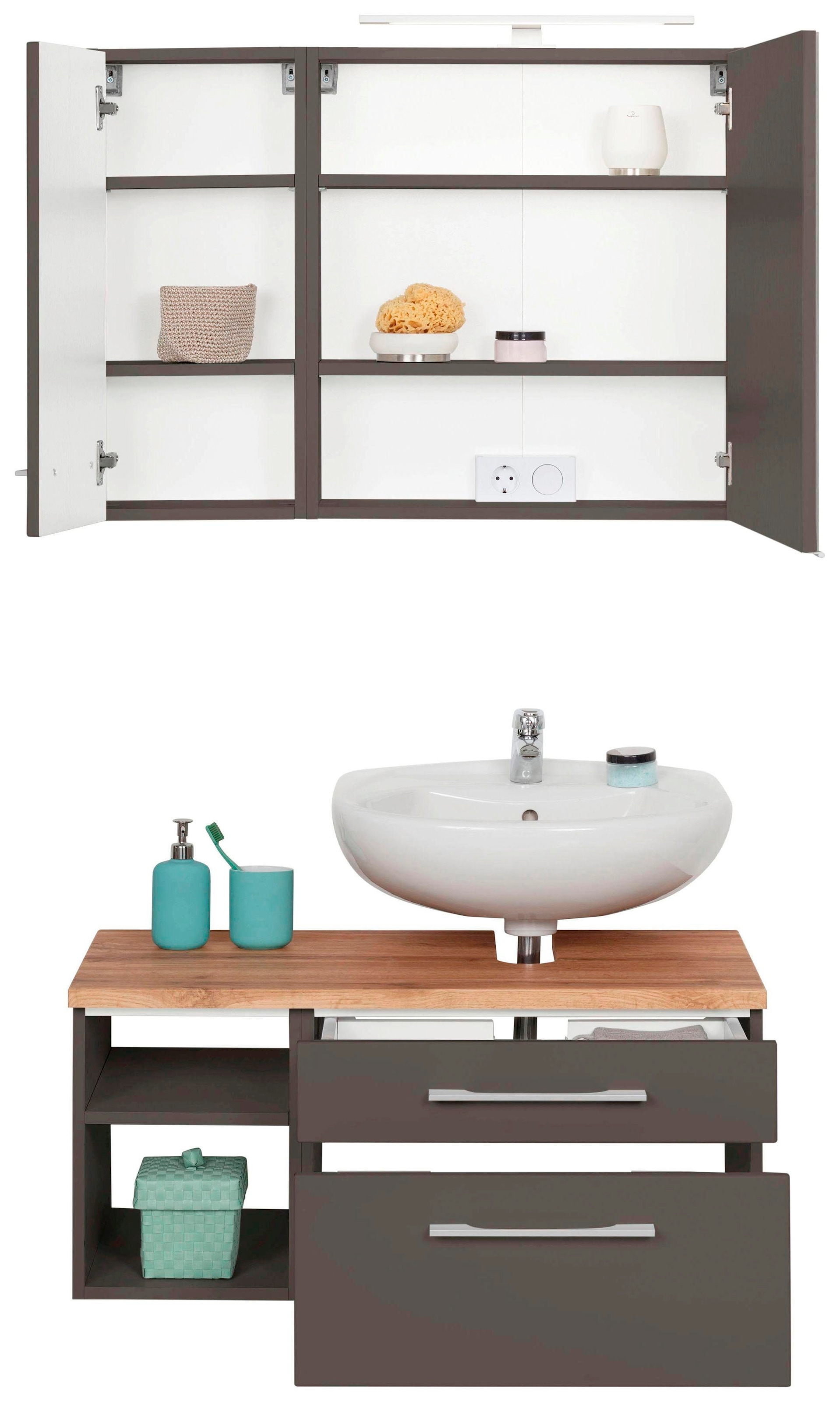 welltime Badmöbel-Set »Davos« 3 Stk. tlg. günstig online kaufen