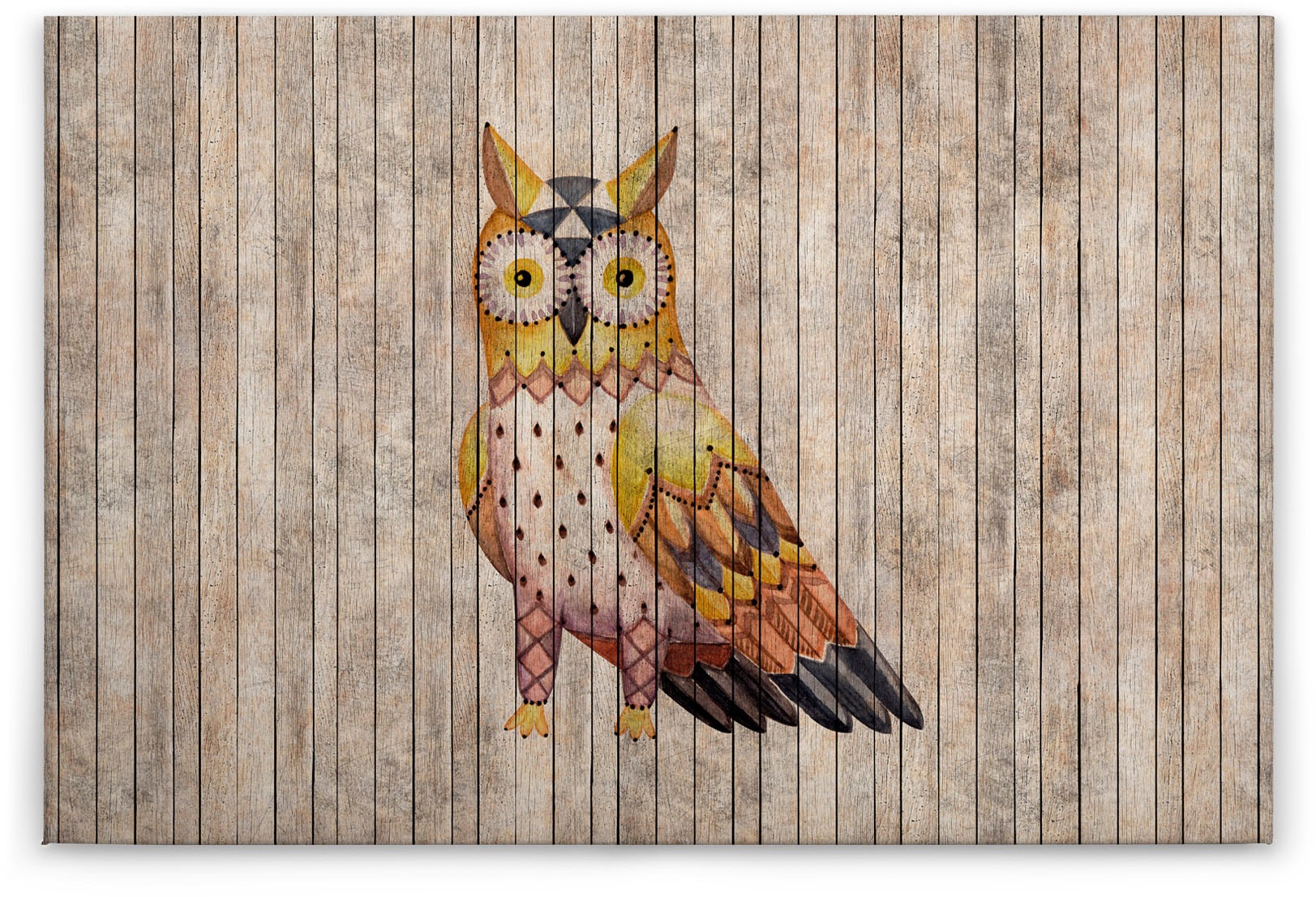 Bricoflor Holz Leinwand Bild Mit Fuchs Rustikales Wandbild Mit Fuchs Motiv günstig online kaufen