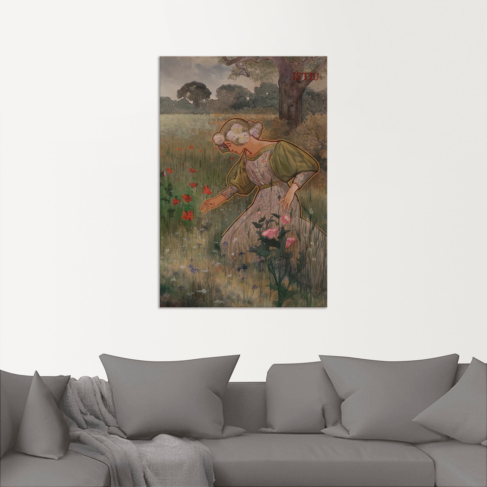 Artland Wandbild »Dekorplatten vier Jahreszeiten, Sommer«, Bilder von Frauen, (1 St.), als Alubild, Leinwandbild, Wandaufkleber oder Poster in versch. Größen